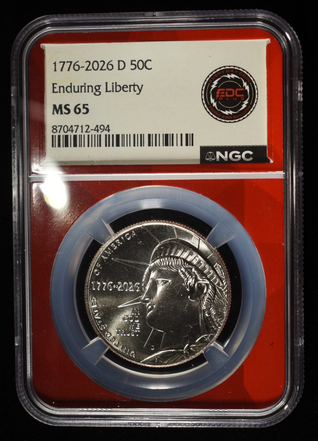 1776-2026-D HALF DOLLAR ENDURING LIBERTY NGC MS65