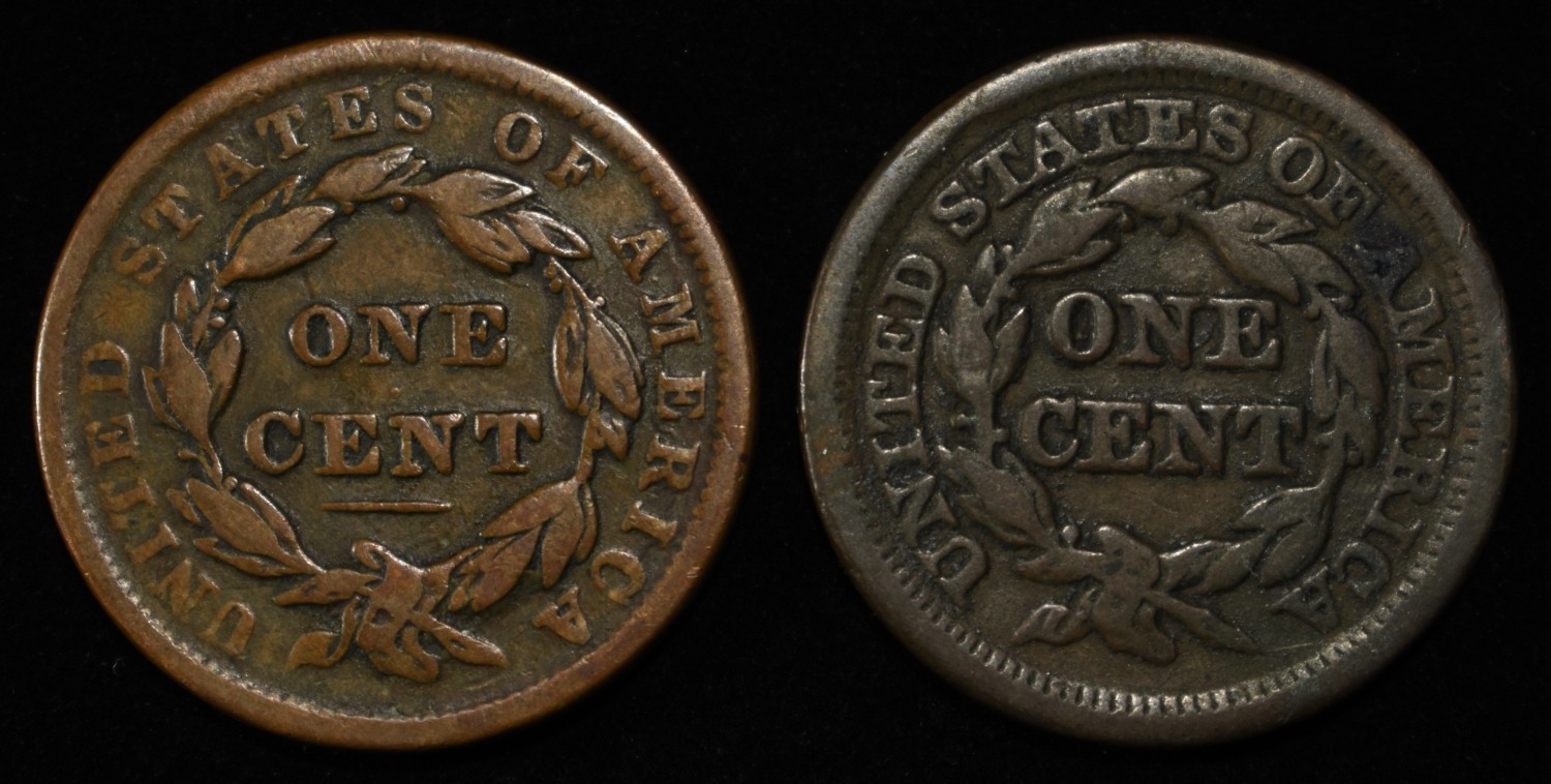1838 & 1848 LARGE CENTS