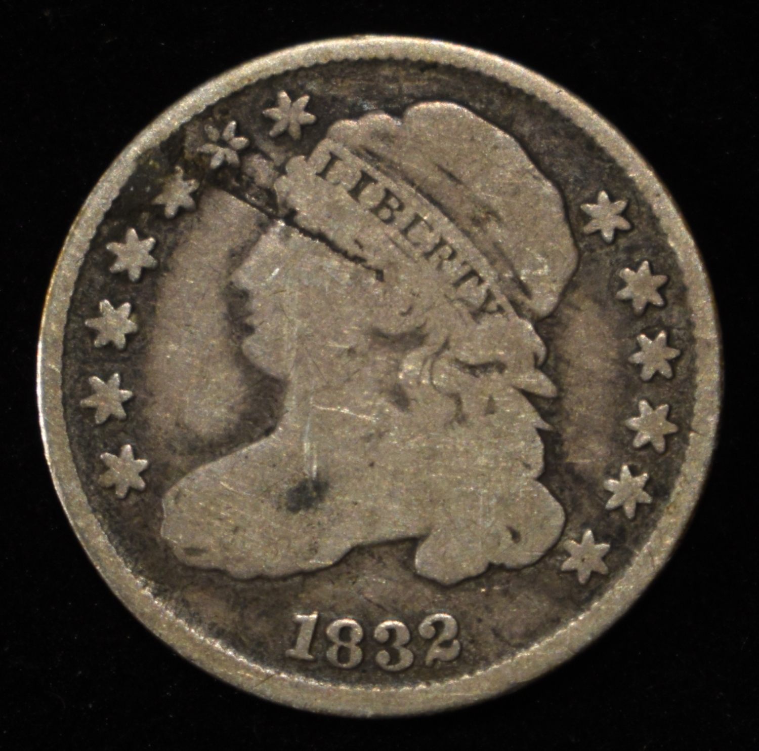 1832 CAPPED BUST DIME G/VG