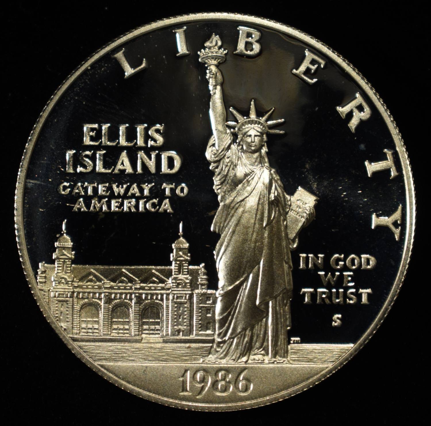 1986-S COMMEM $1 90% SILVER PROOF