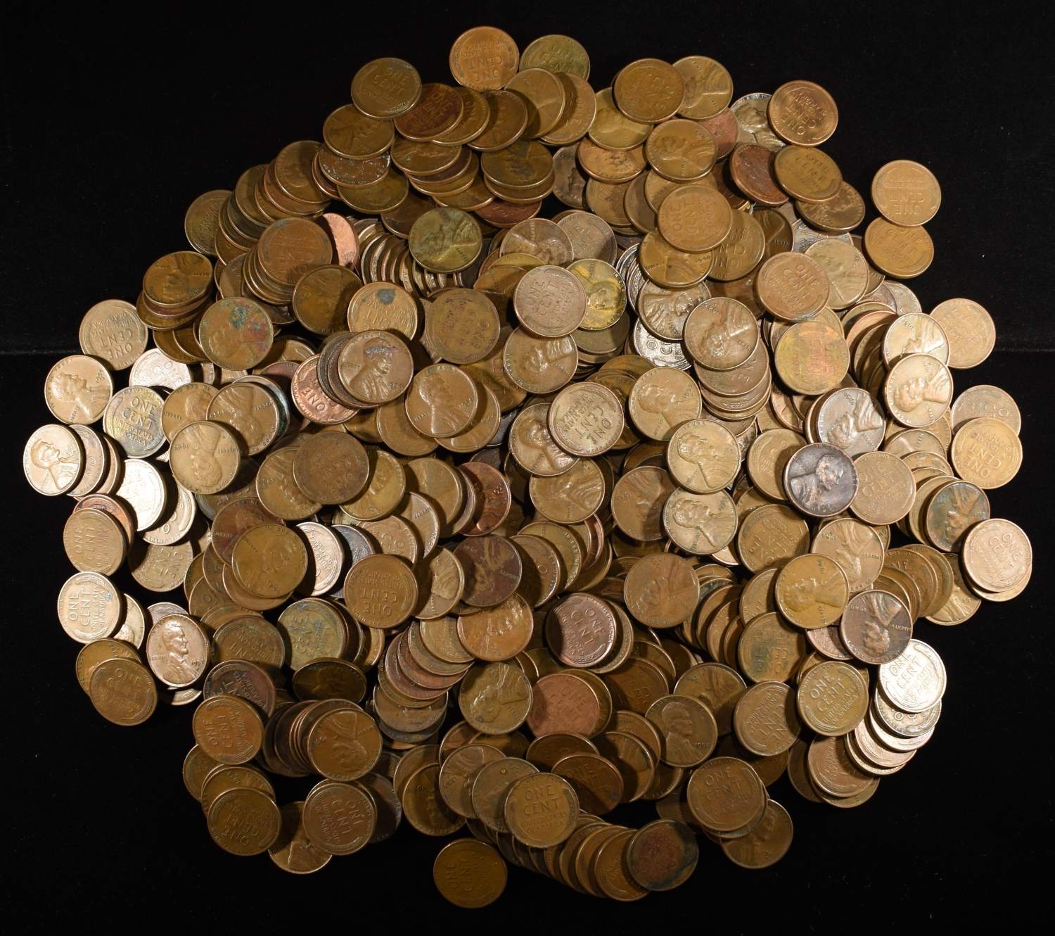 (500) 40'S & 50'S WHEAT CENTS
