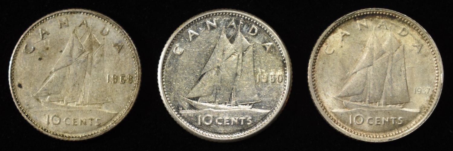 (20) 10C CANADIAN 80% SILVER