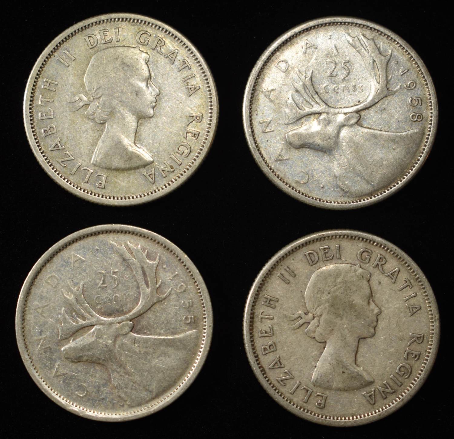 (10) 80% SILVER CANADIAN QUARTERS