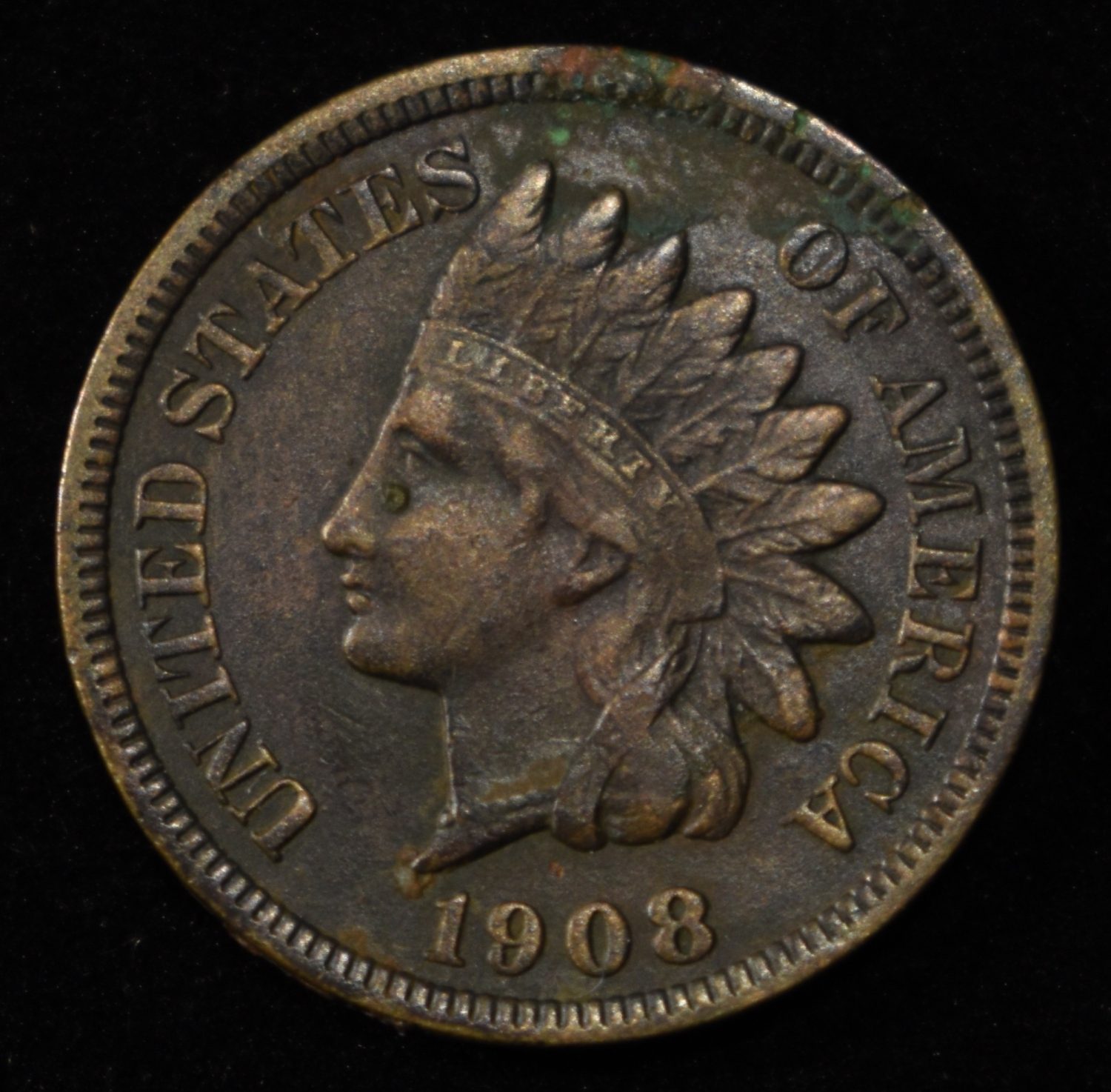 1908-S INDIAN HEAD CENT AU