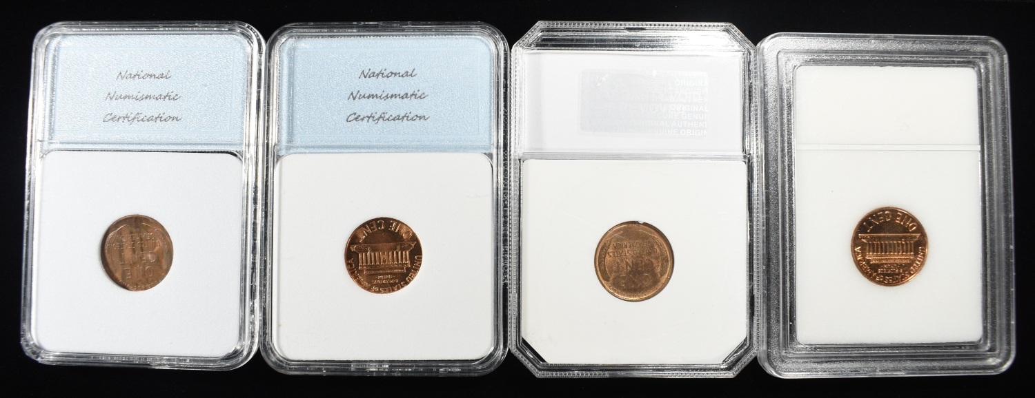 (4) GRADED LINCOLN CENTS
