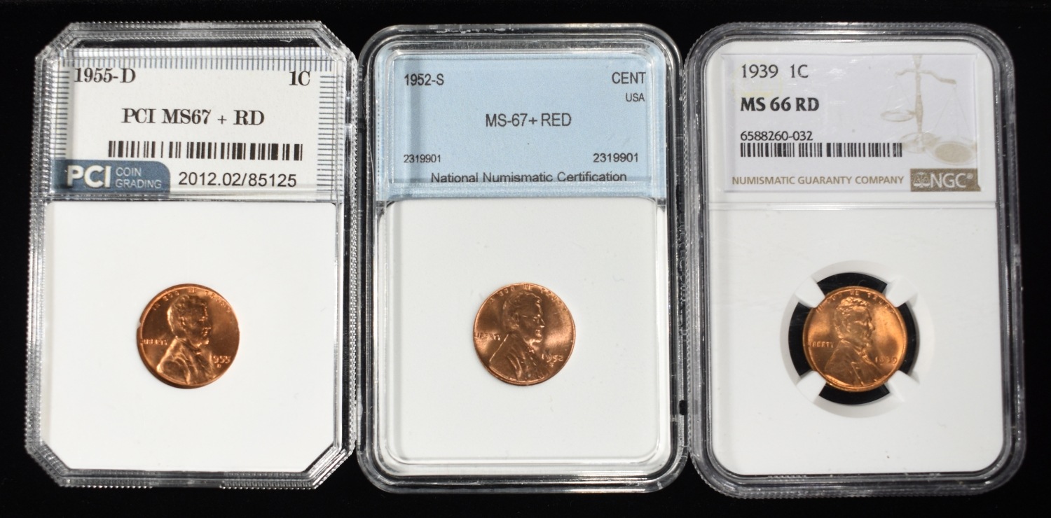 (3) GRADED WHEAT CENTS