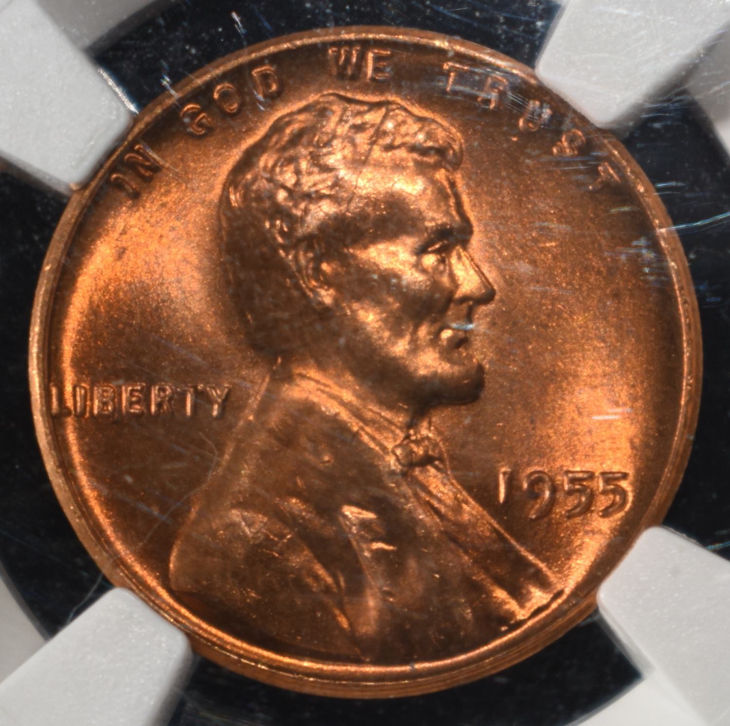 1955 WHEAT CENT NGC MS66 RD