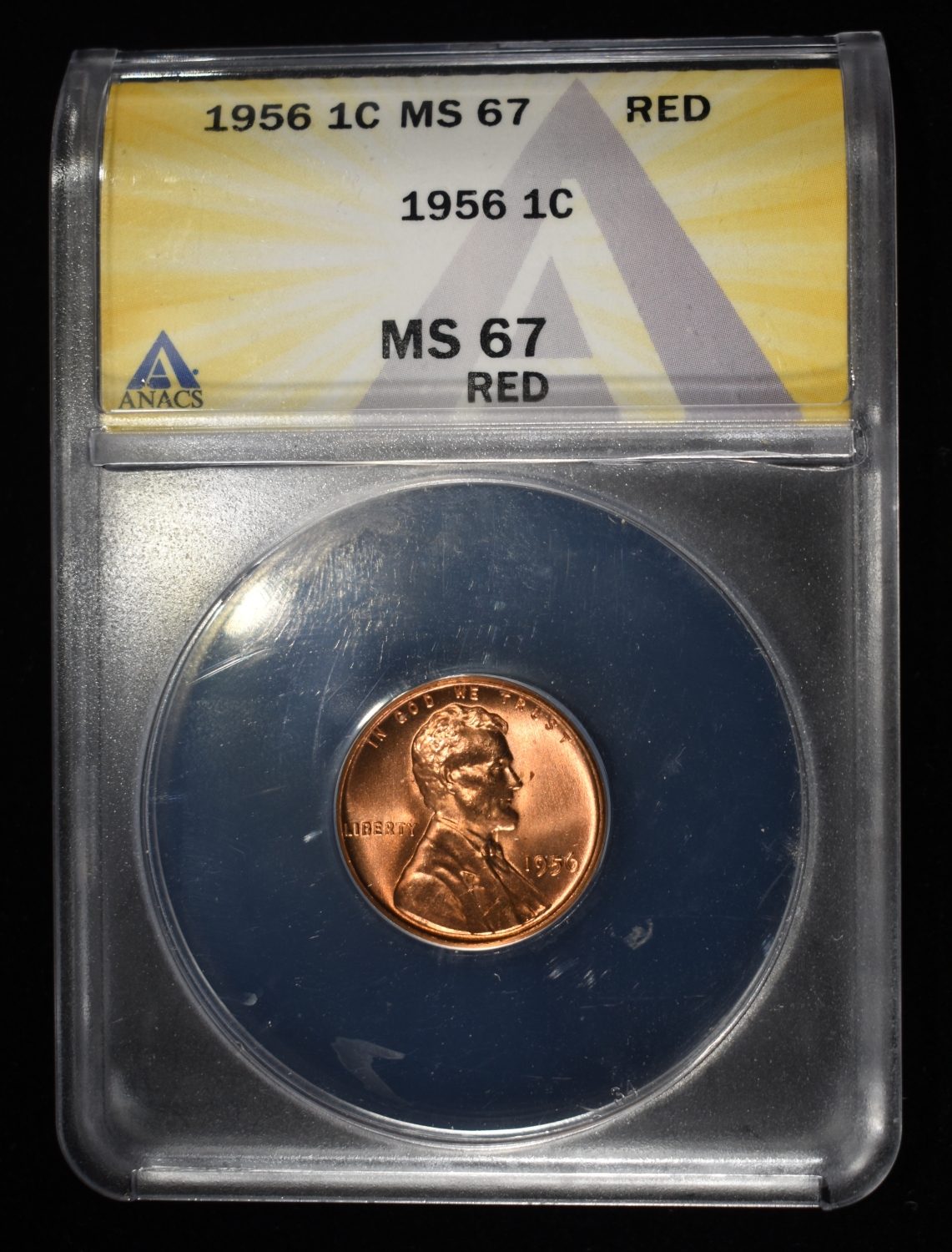 1956 WHEAT CENT ANACS MS67 RED