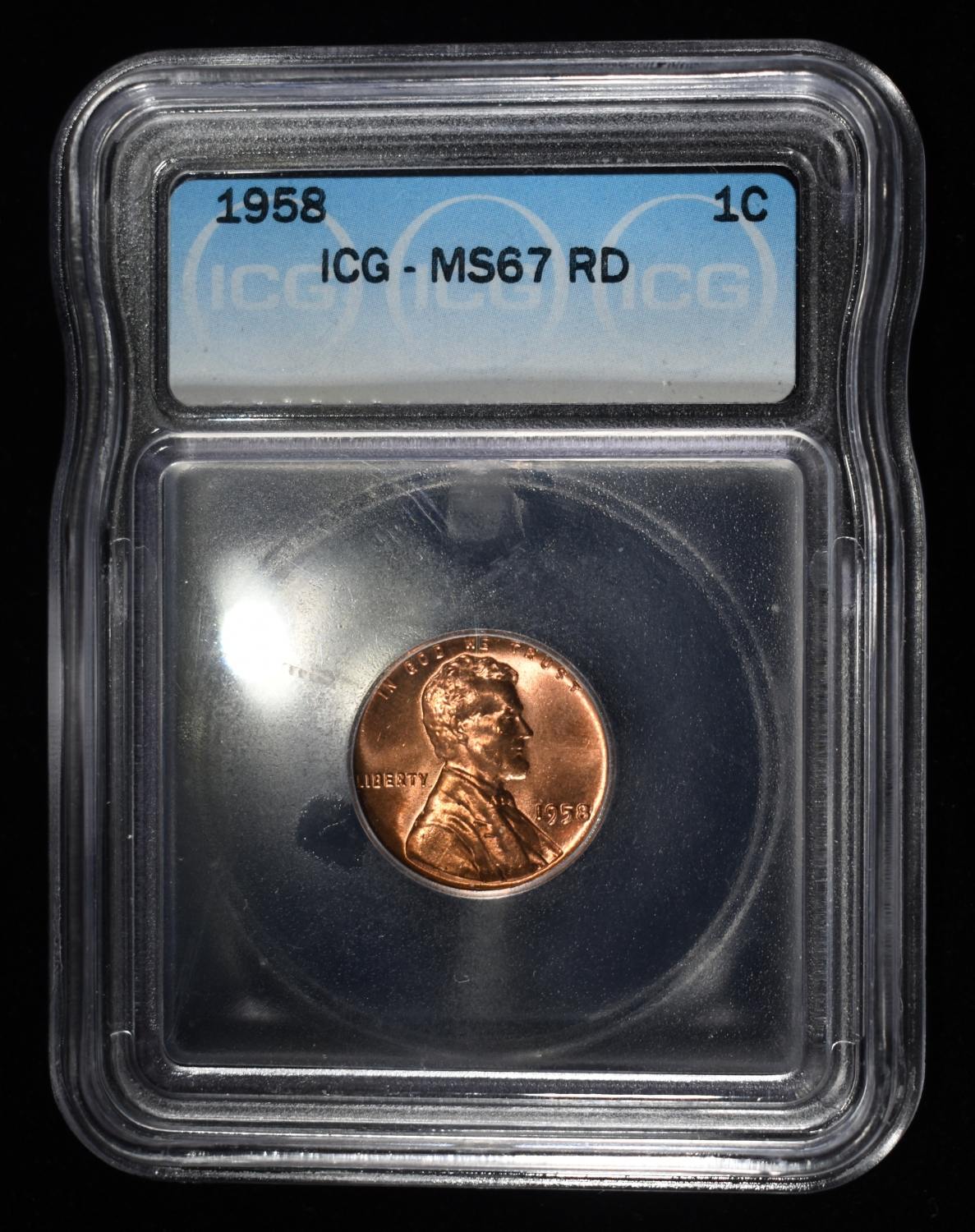 1958 WHEAT CENT ICG MS67 RD