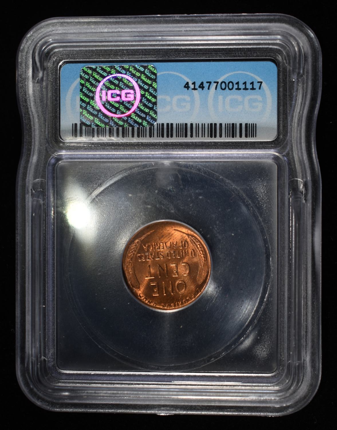 1958 WHEAT CENT ICG MS67 RD