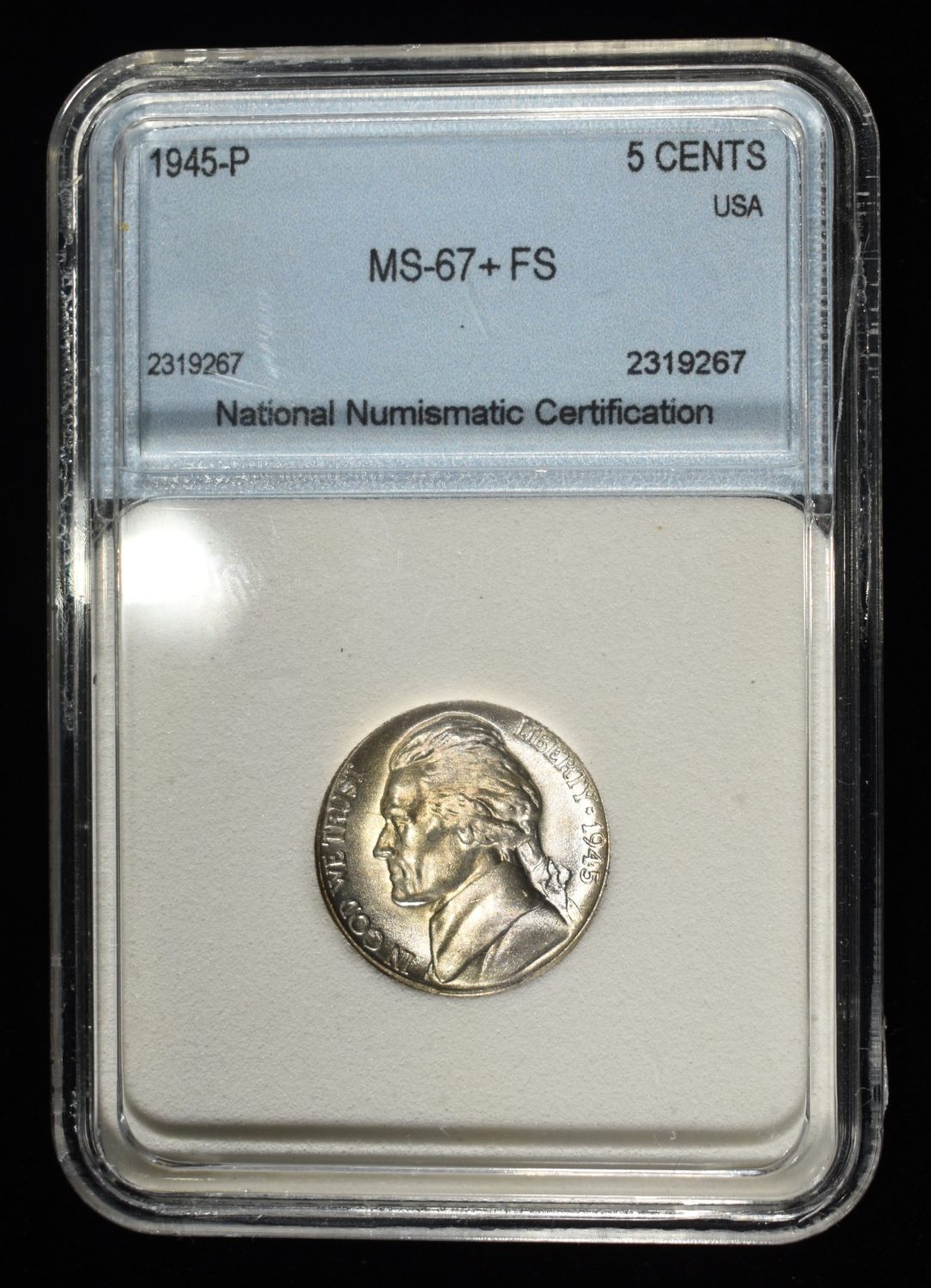 1945-P WAR NICKEL NNC SUPERB GEM BU FS