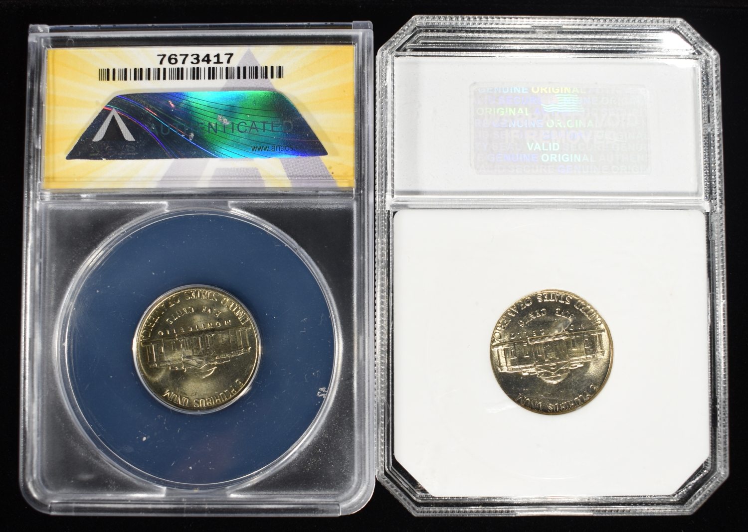 (2) GRADED JEFFERSON NICKELS