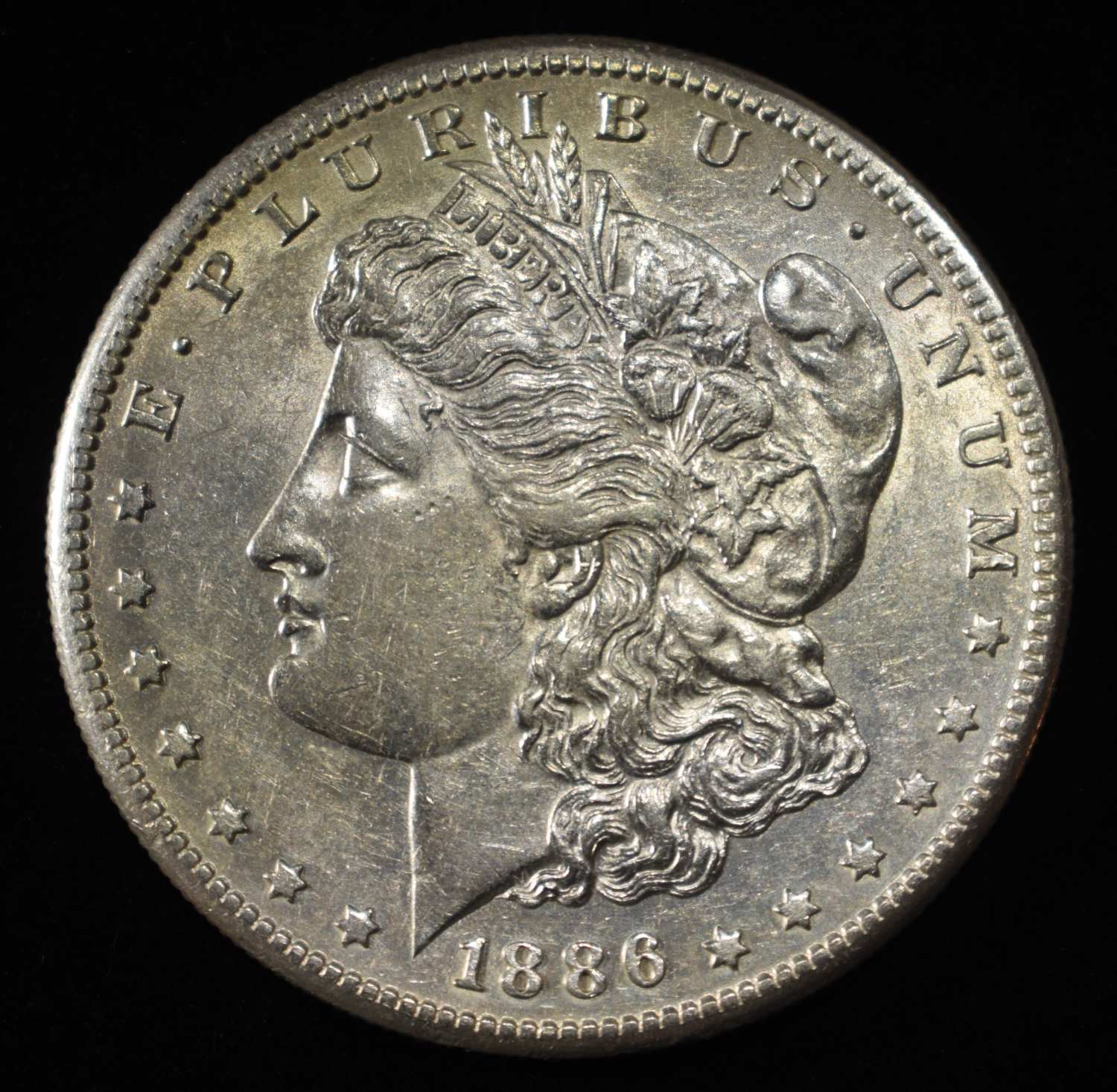 1886-S MORGAN DOLLAR CH AU