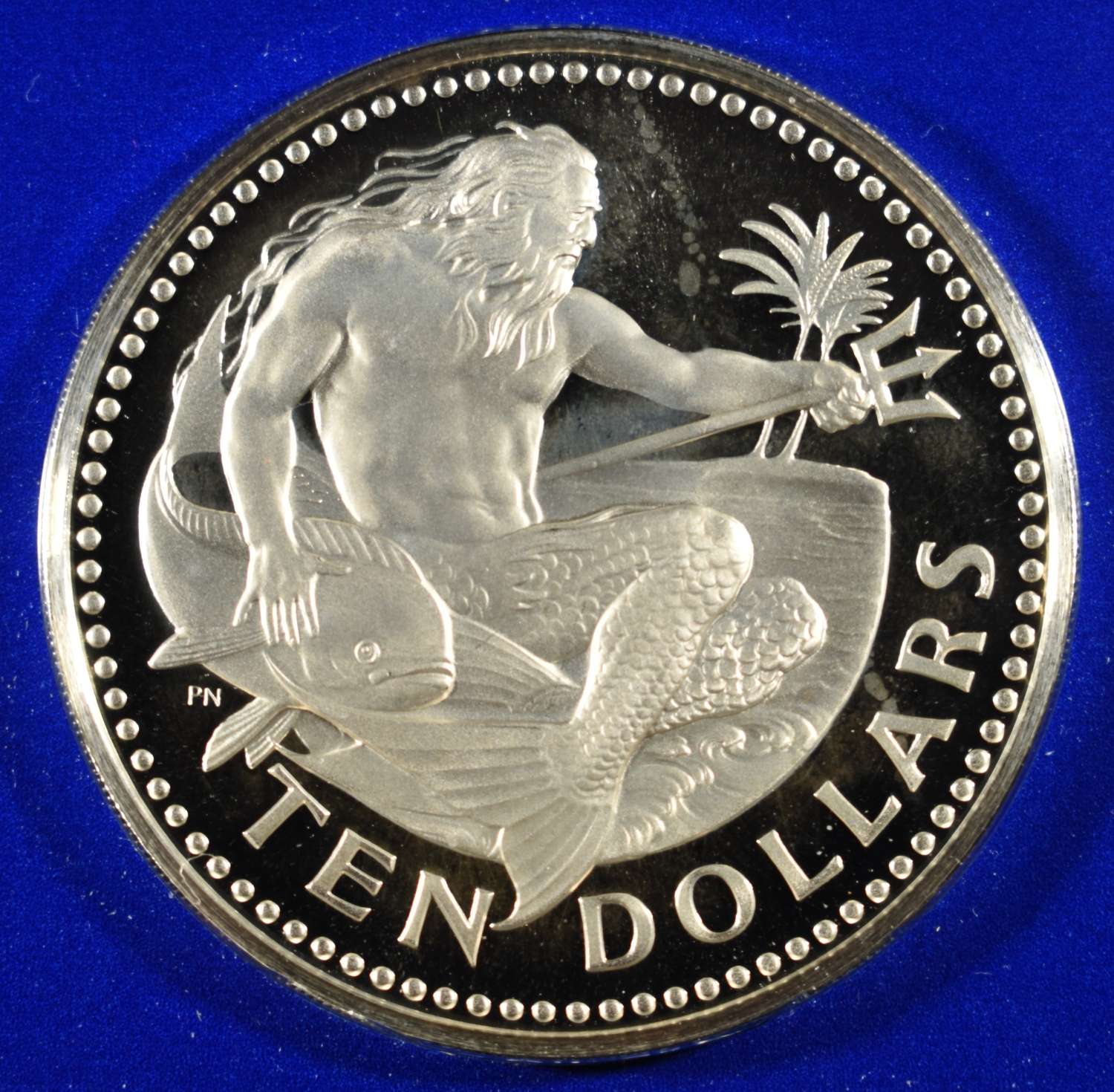 1980 BARBADOS $10 92.5% SILVER