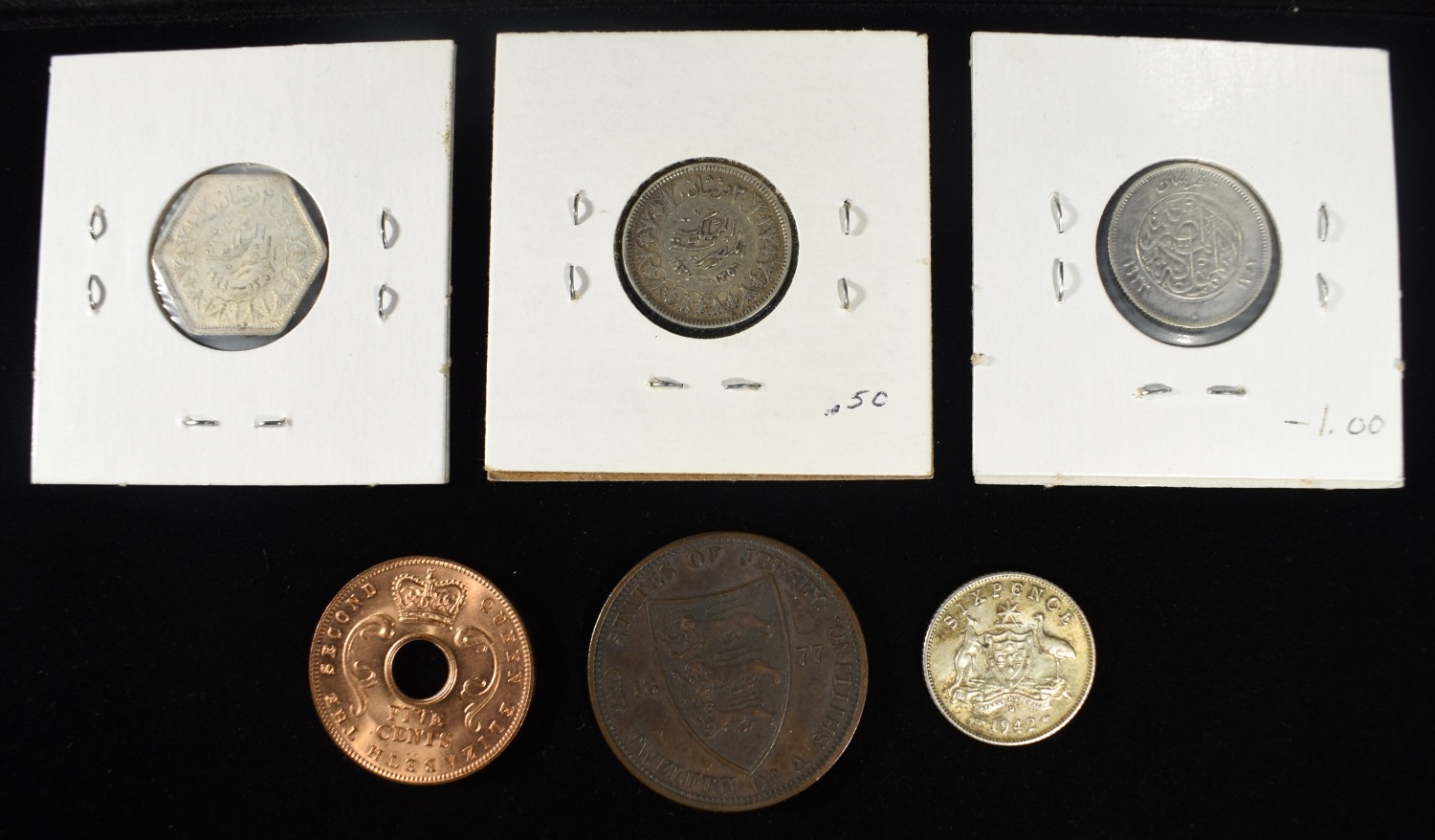 (6) MISC FOREIGN COINS
