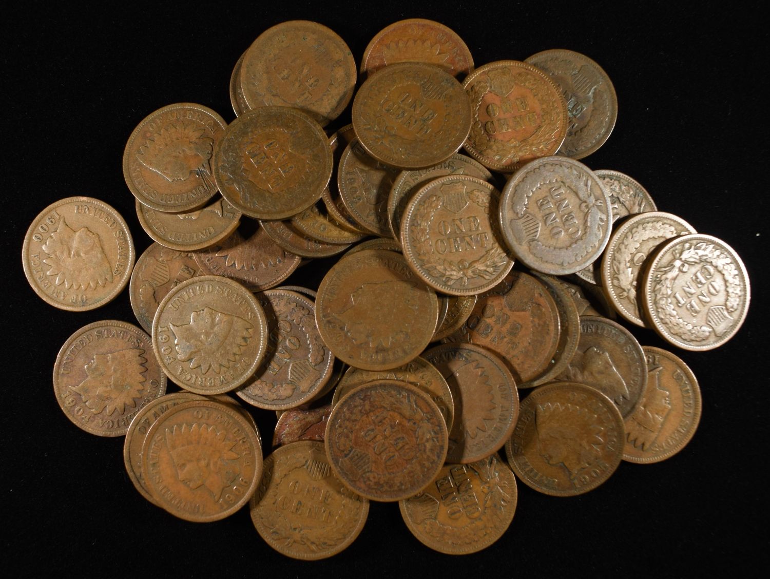 (50) INDIAN CENTS