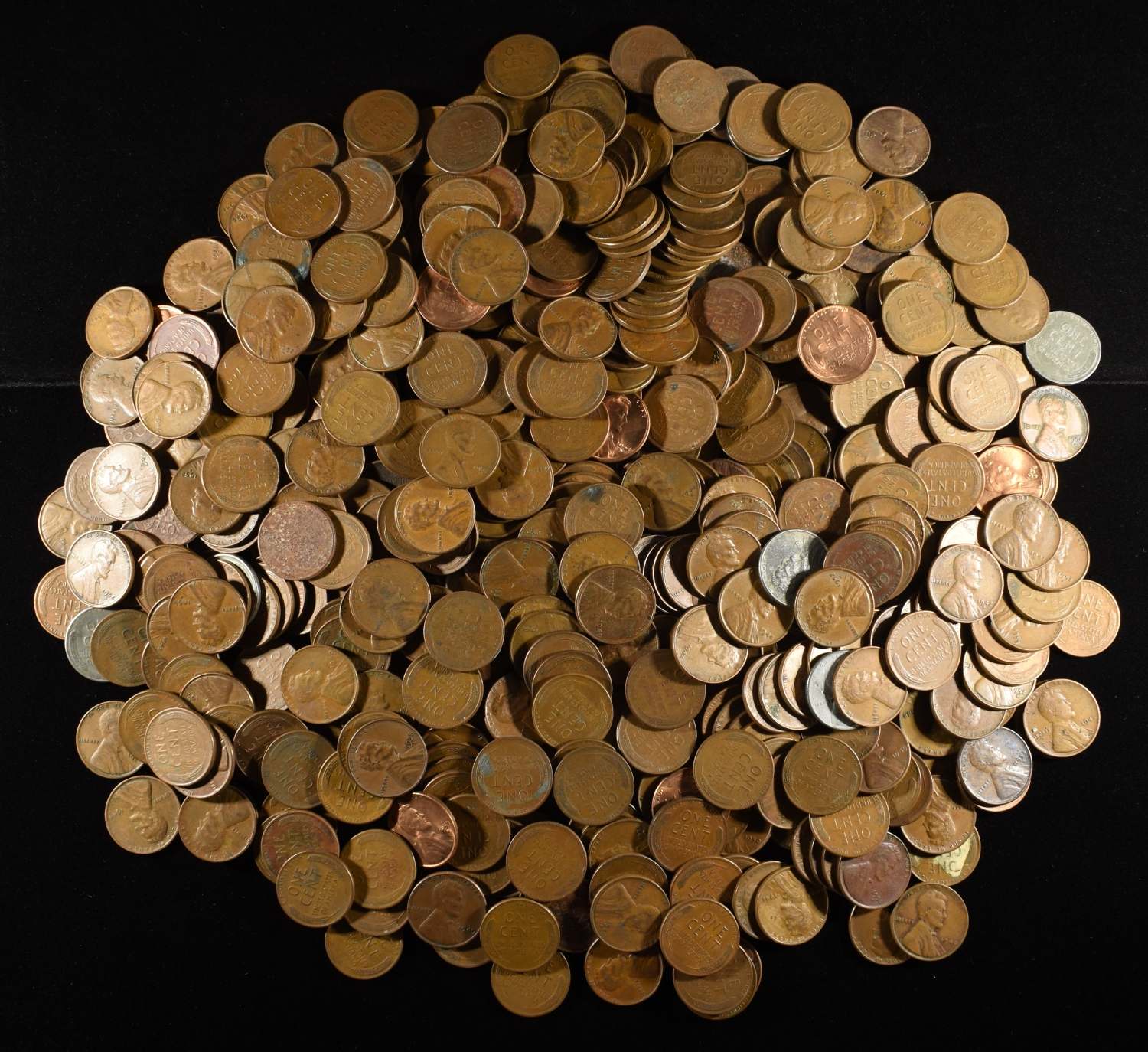 (500) 40'S & 50'S WHEAT CENTS