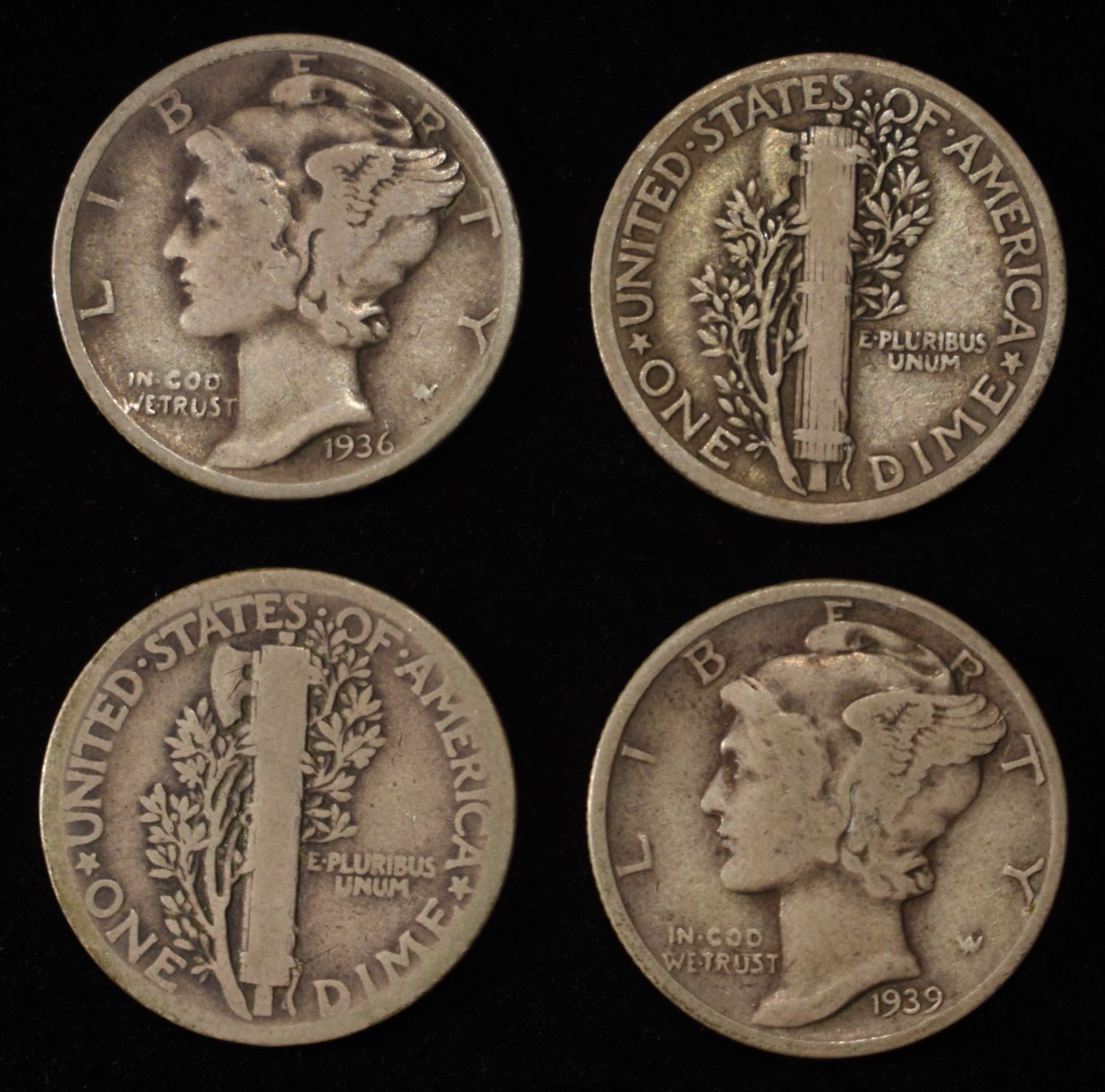 (50) MERCURY DIMES