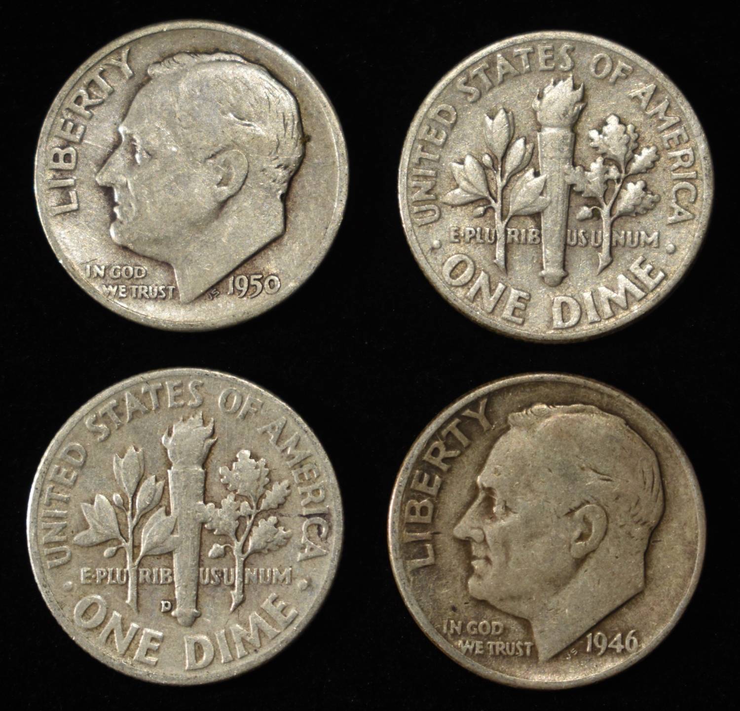(50) ROOSEVELT DIMES 90% SILVER