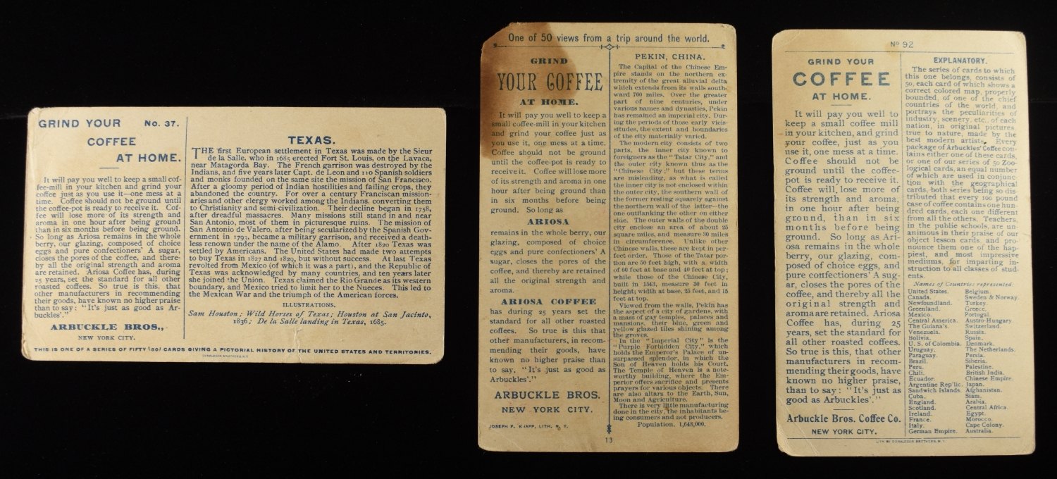(3) VINTAGE ADVERTISEMENT CARDS