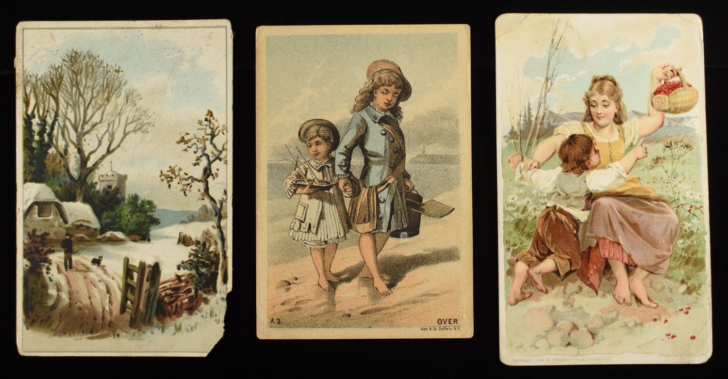 (3) VINTAGE ADVERTISEMENT CARDS