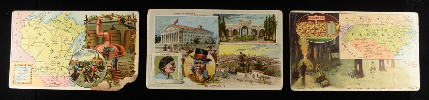(3) VINTAGE ADVERTISEMENT CARDS