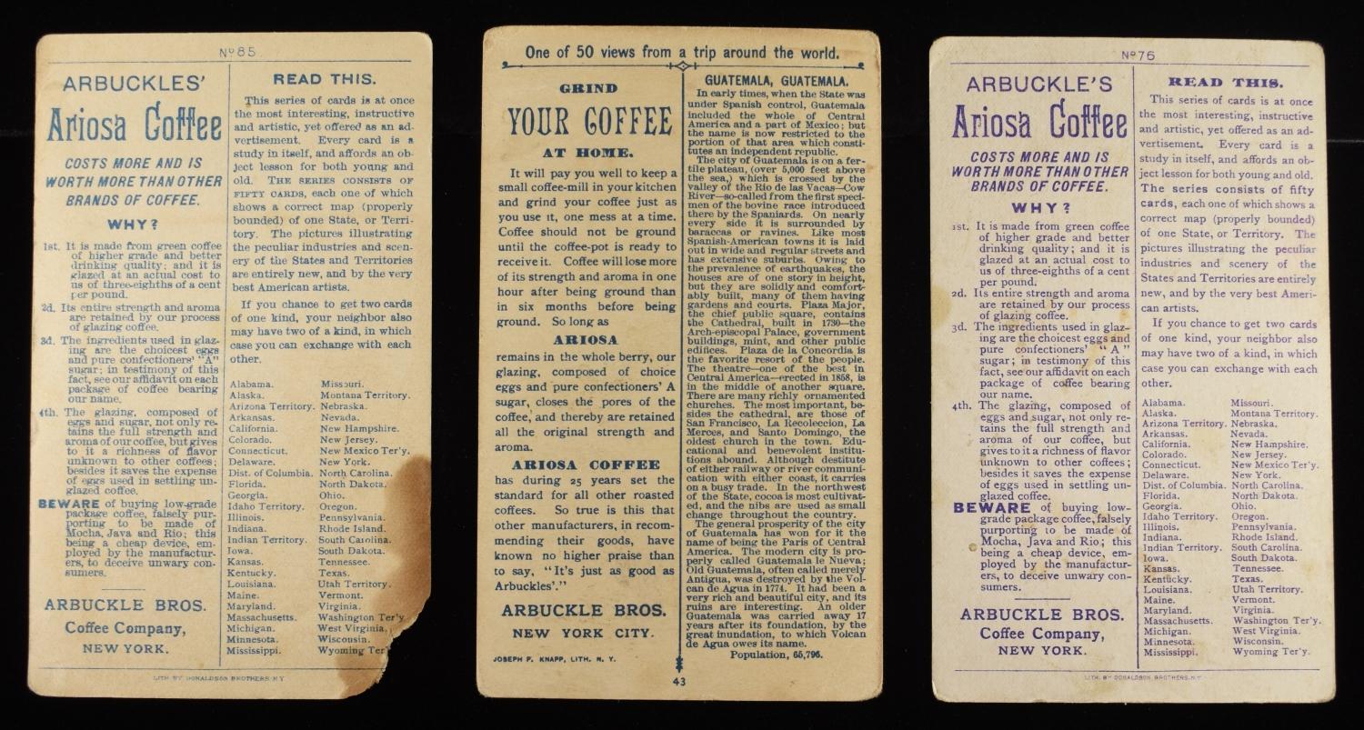 (3) VINTAGE ADVERTISEMENT CARDS