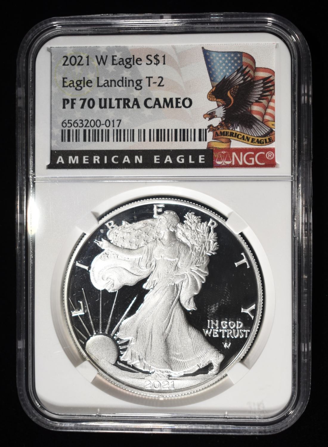 2021-W T-2 PROOF SILVER EAGLE NGC PF-70 ULTRA CAM