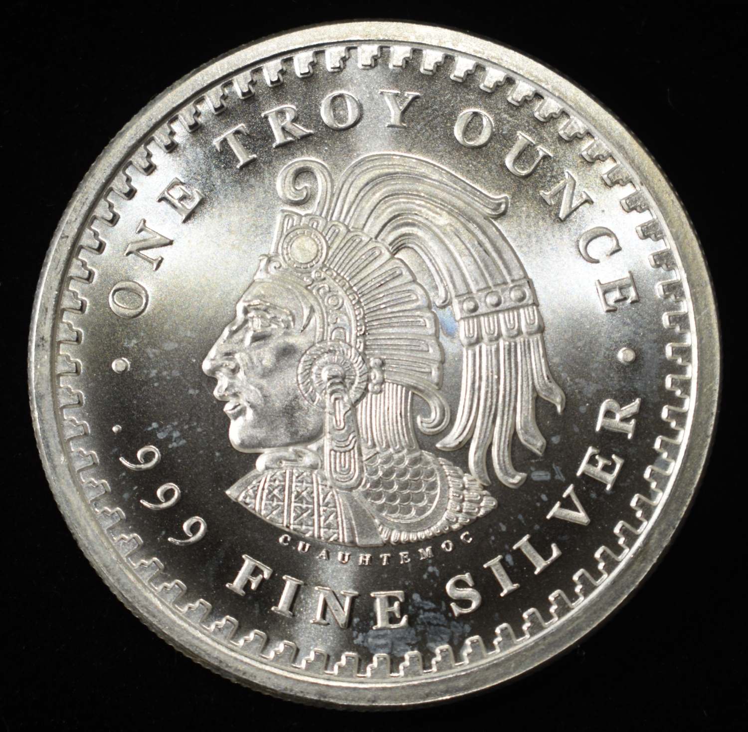 CUAUHTEMOC 1 OZ 0.999 SILVER ROUND