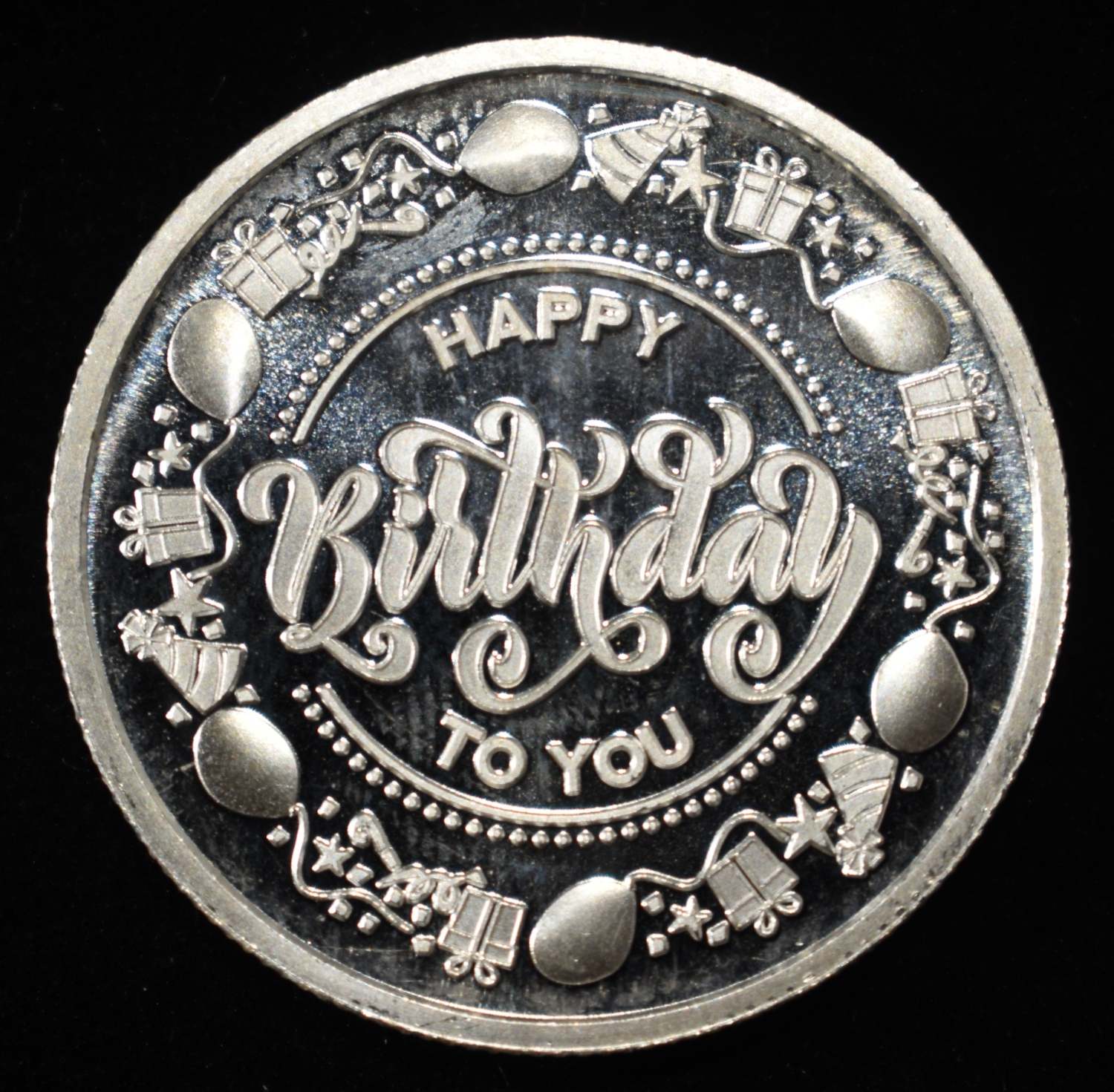 HAPPY B-DAY 1/2 OZ 0.999 SILVER ROUND