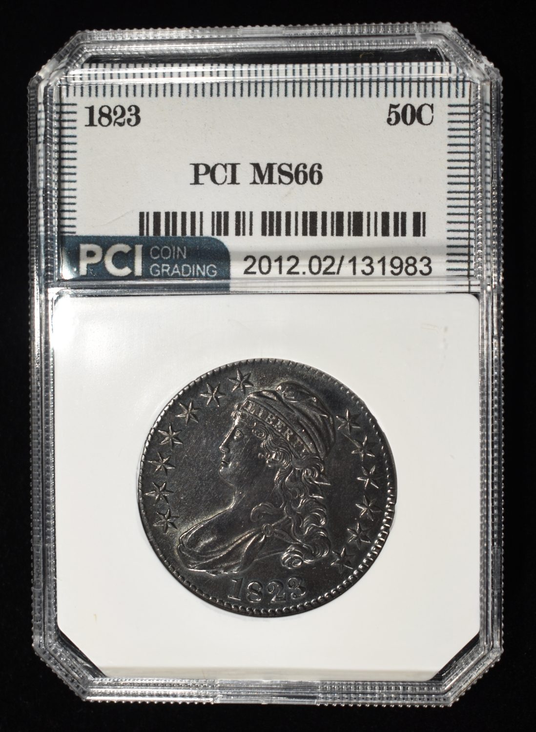 1823 CAPPED BUST HALF DOLLAR PCI SUPERB GEM BU