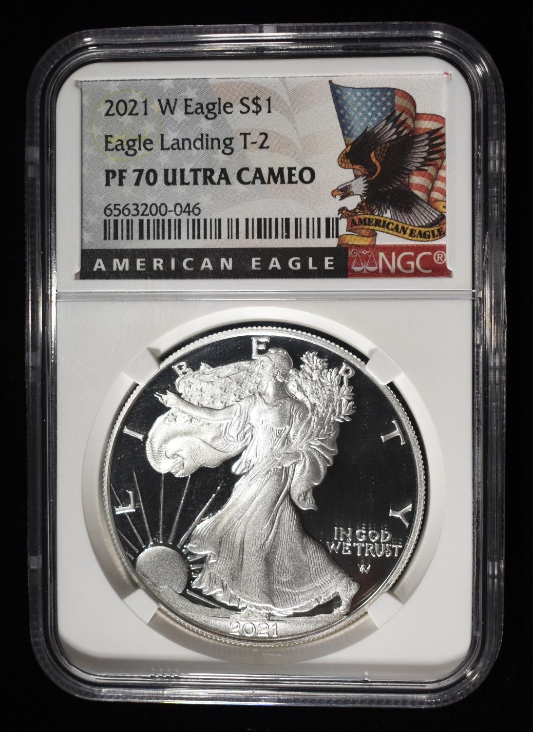 2021-W T-2 PROOF SILVER EAGLE NGC PF70 ULTRA CAMEO