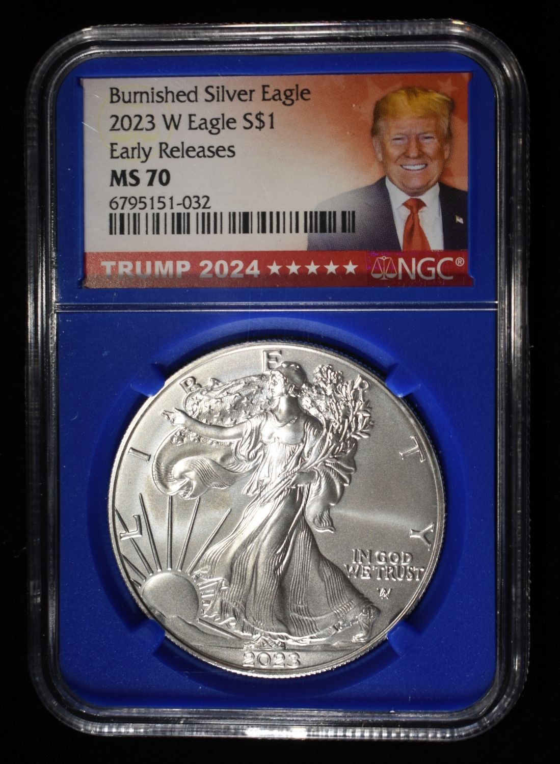 2023-W AMERICAN SILVER EAGLE NGC MS70 BURNISHED