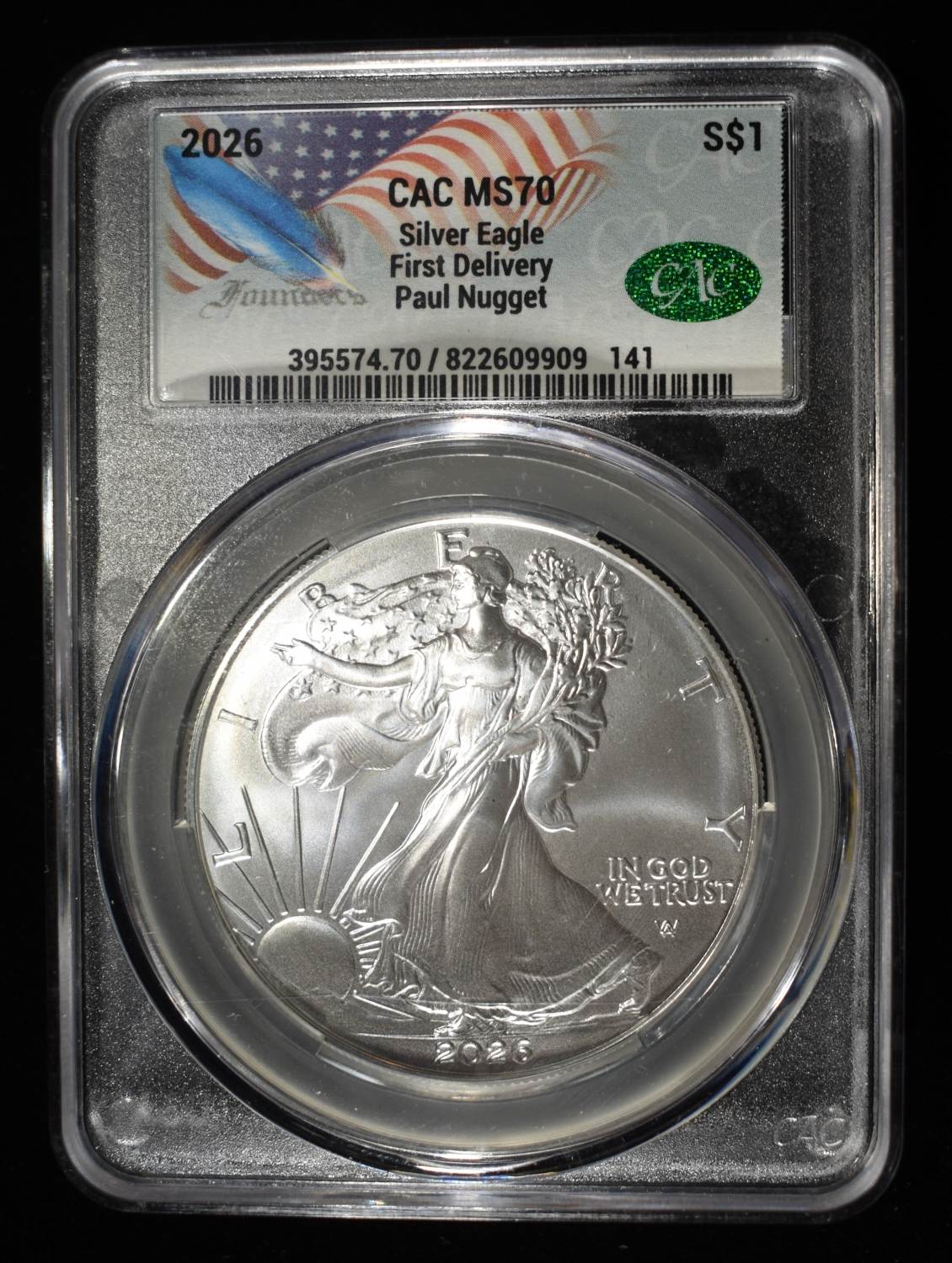 2026 AMERICAN SILVER EAGLE CAC MS70