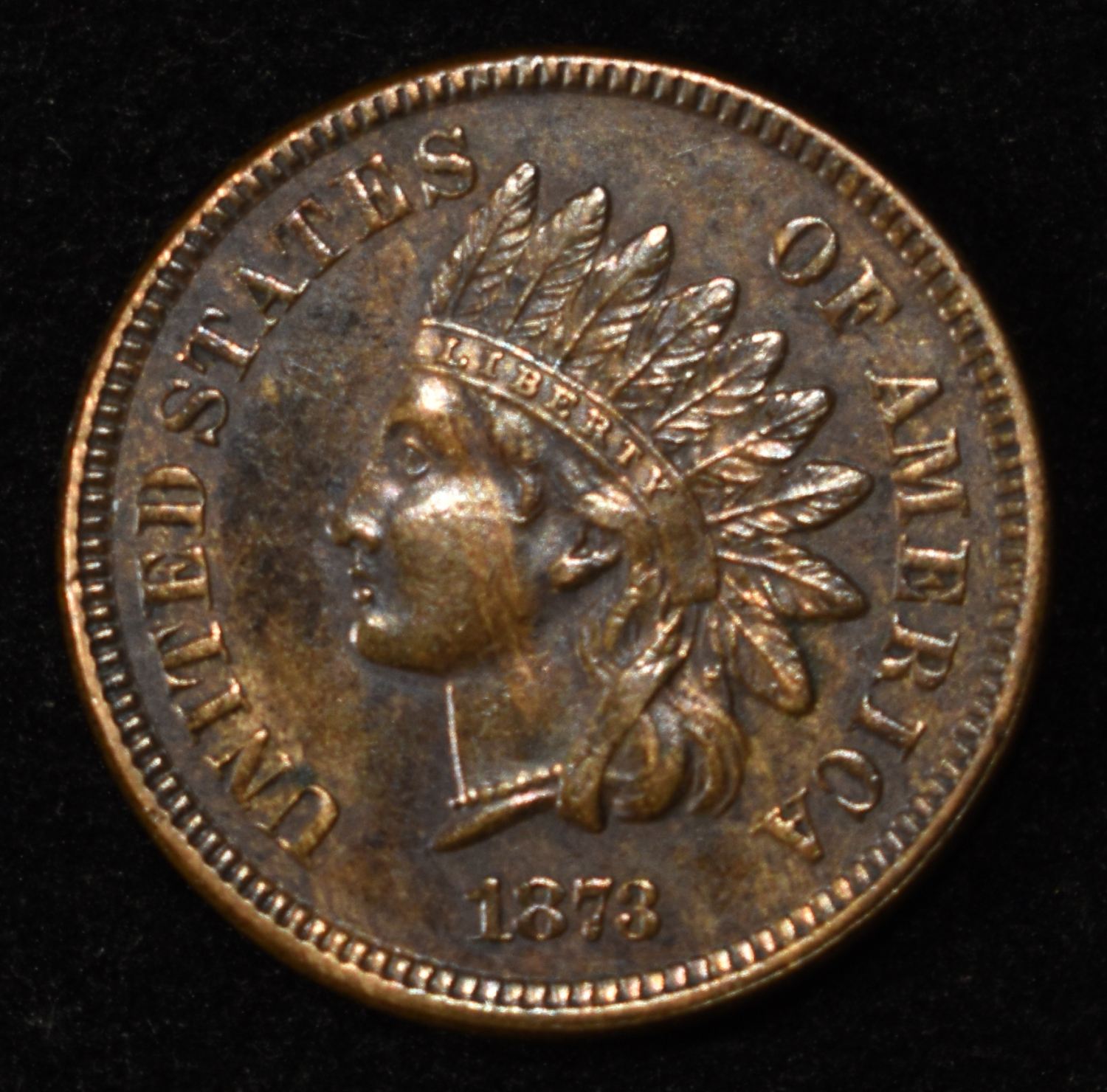 1873 INDIAN CENT AU