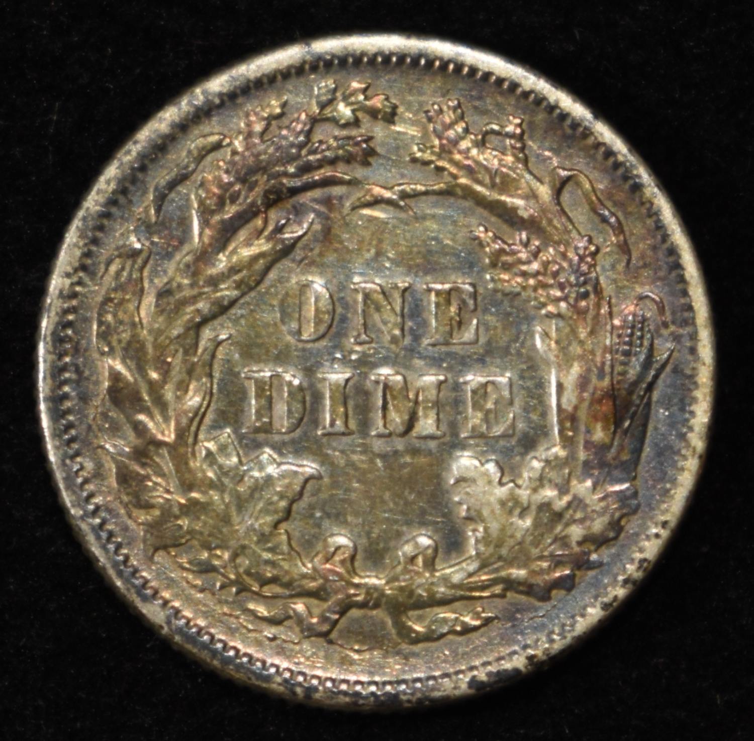 1889 SEATED LIBERTY DIME AU/BU