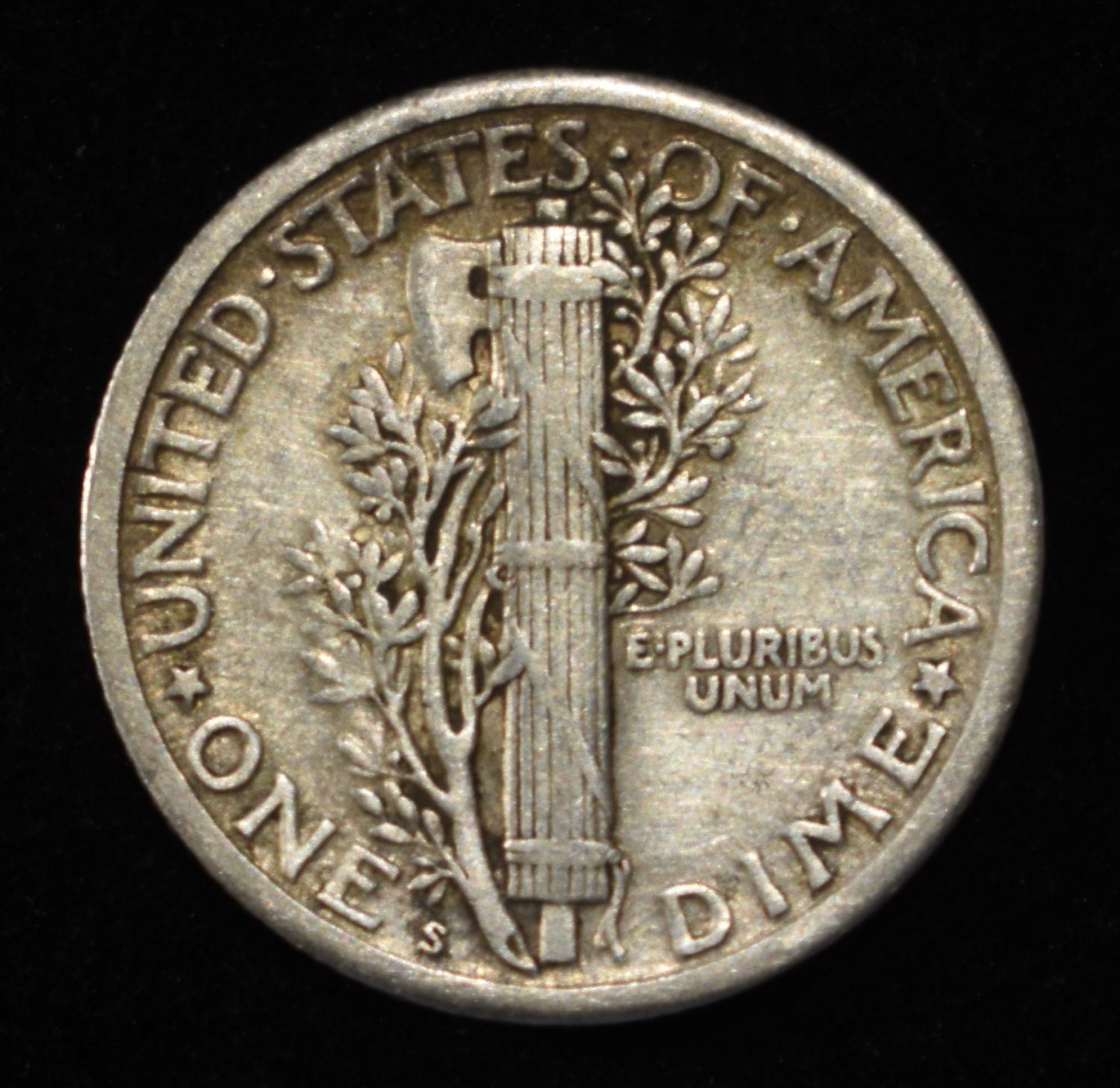1923-S MERCURY DIME XF/AU