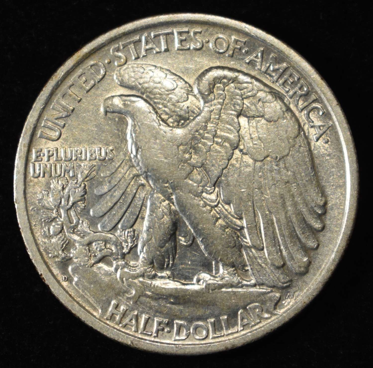 1918-D WALKING LIBERTY HALF DOLLAR XF