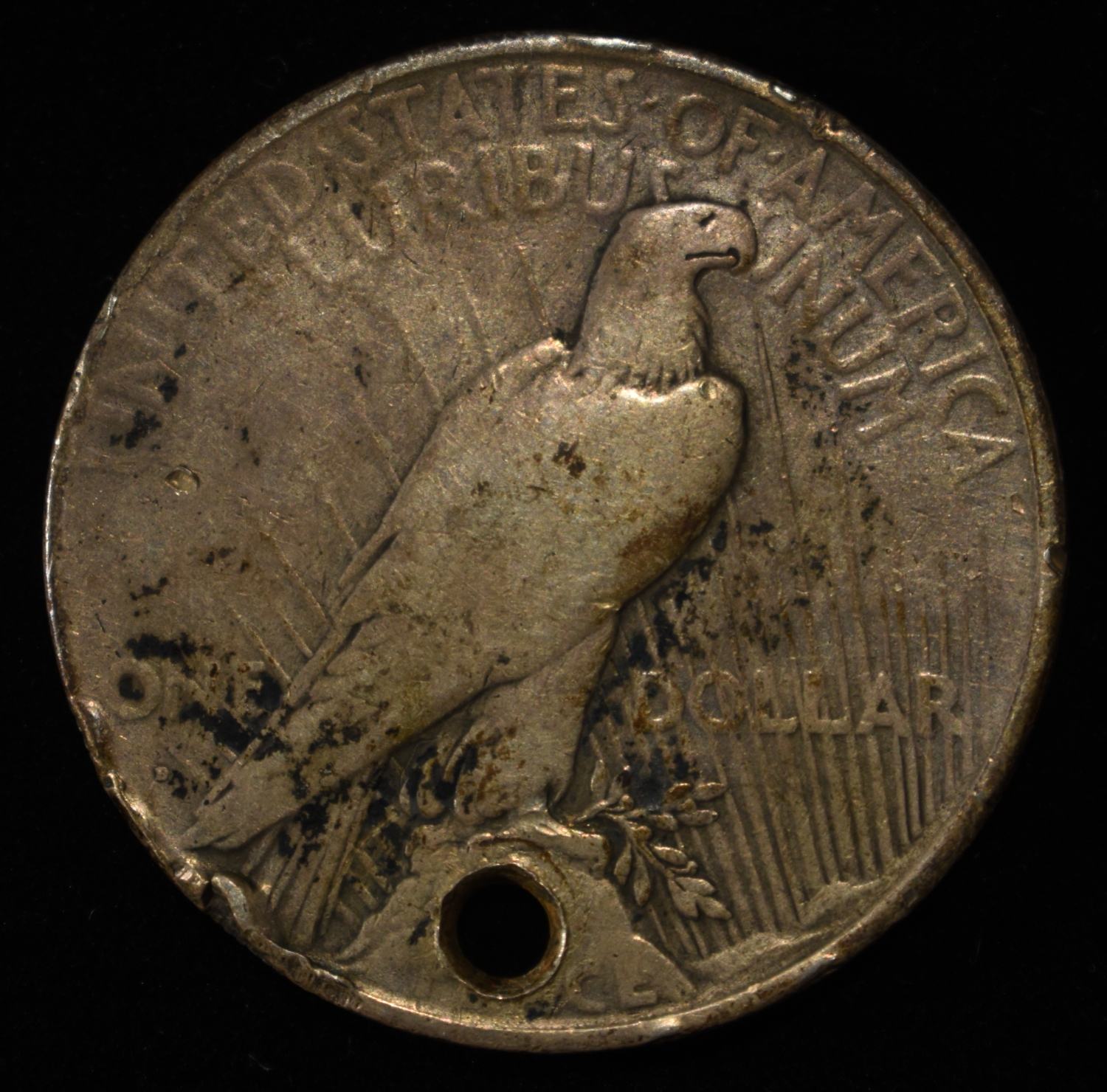 1922-D PEACE DOLLAR W/HOLE