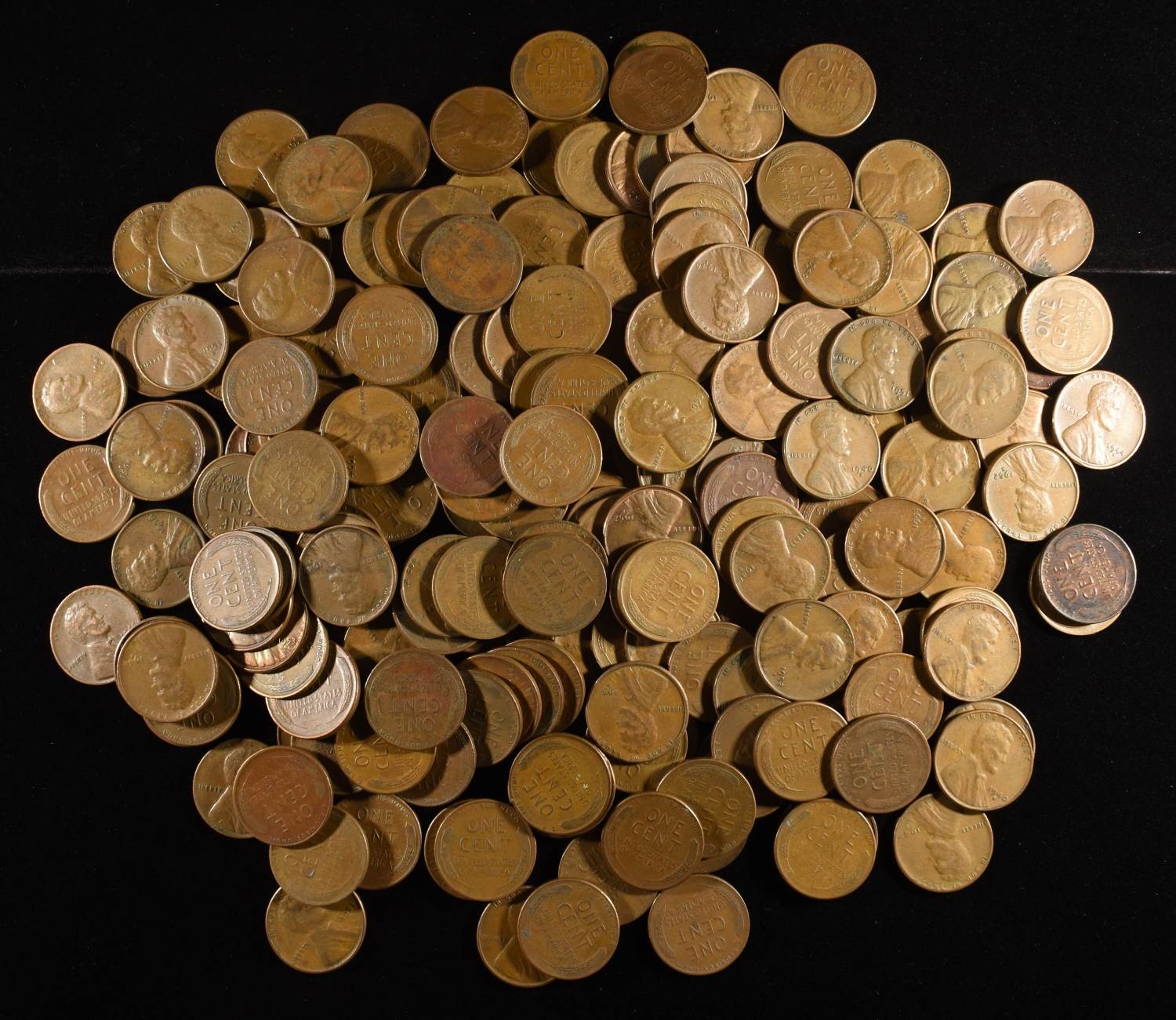 200 "S" MINT WHEAT CENTS
