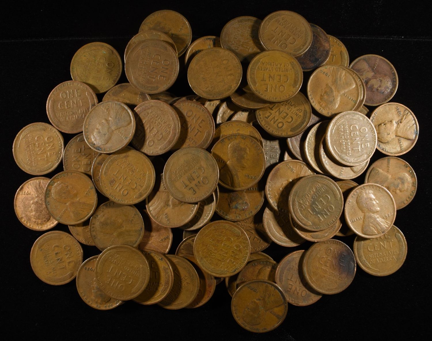 (92) WHEAT CENTS FROM THE 20'S