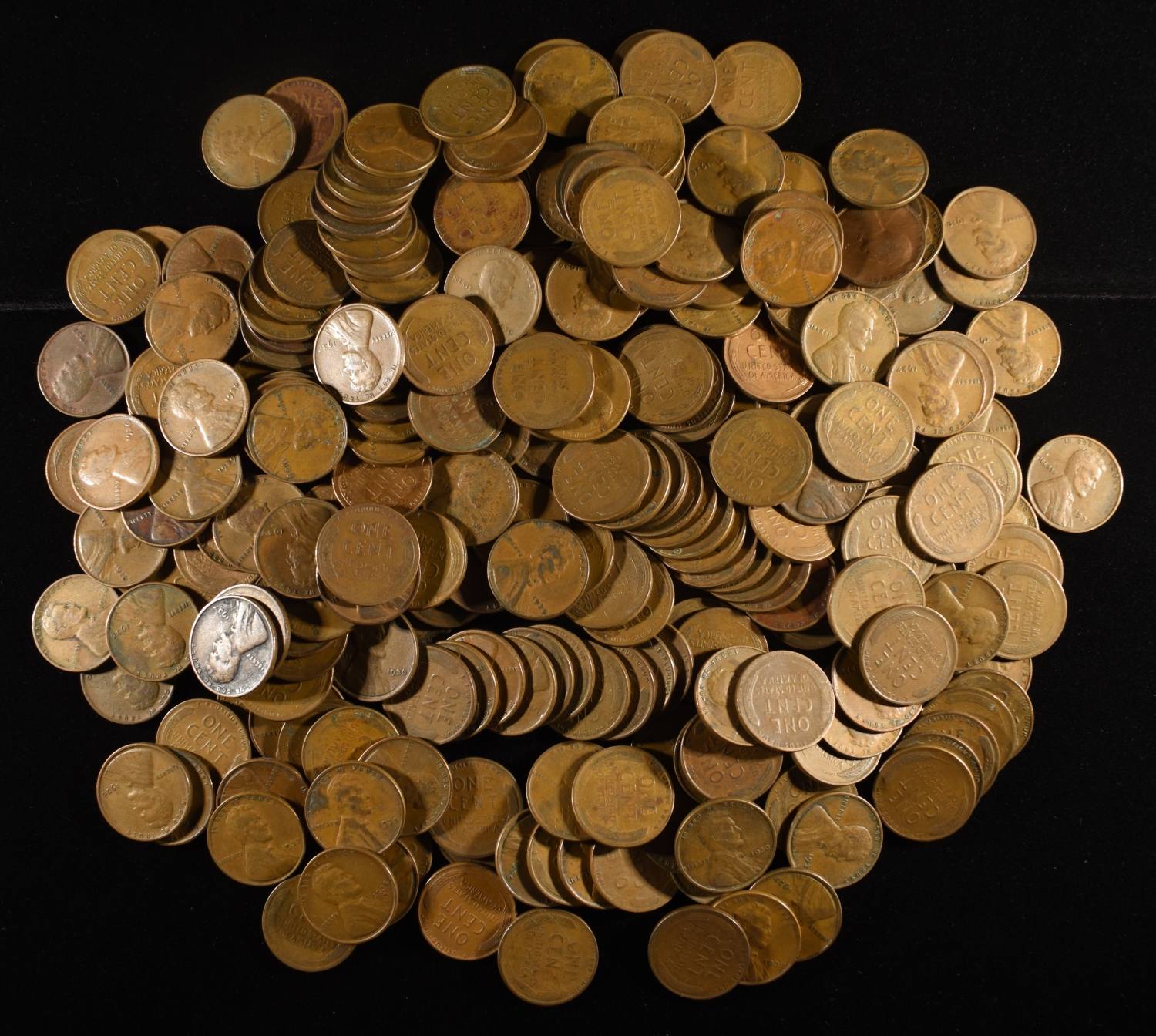 (250) WHEAT CENTS FROM THE 1930'S