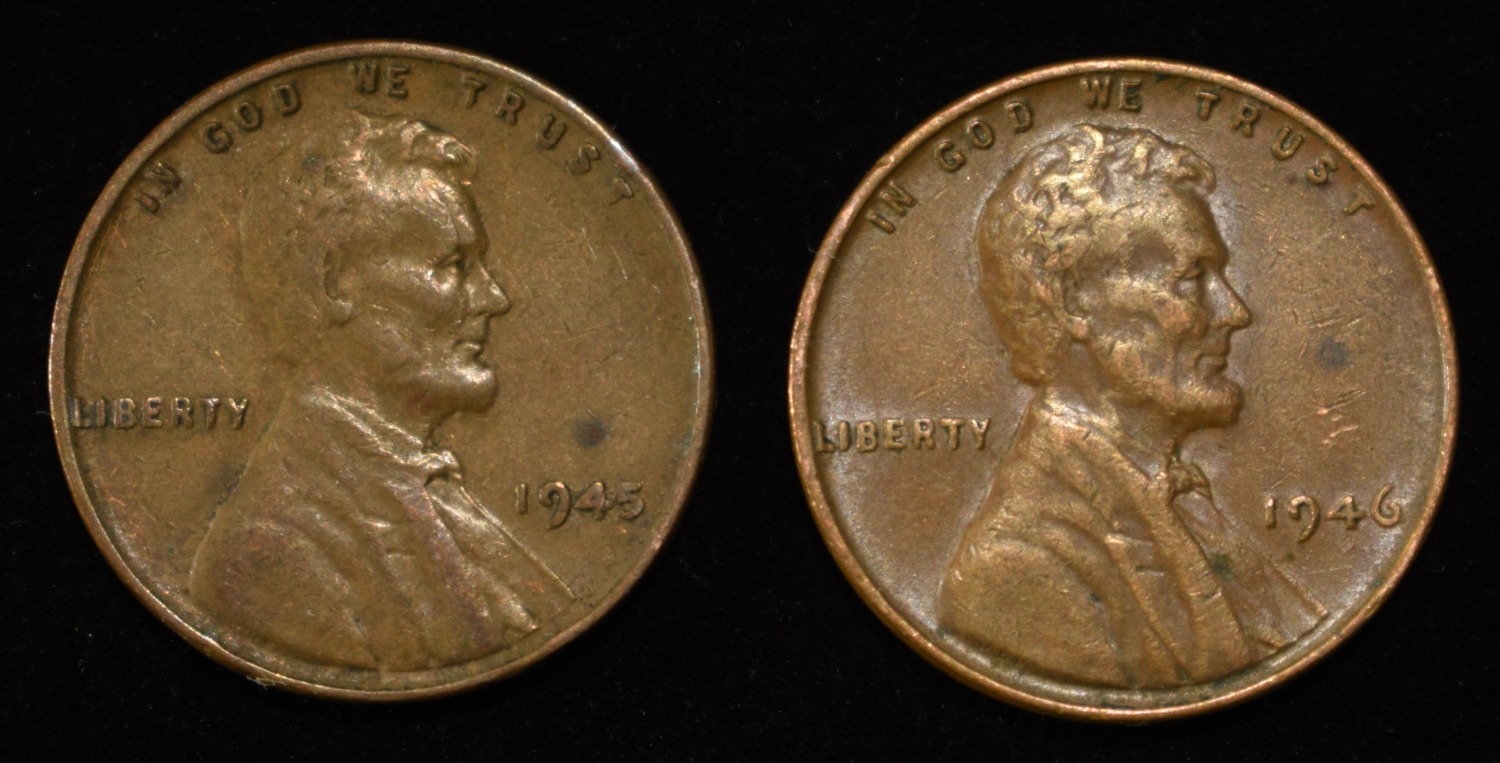 (44) 1945 & (50) 1946 WHEAT CENTS