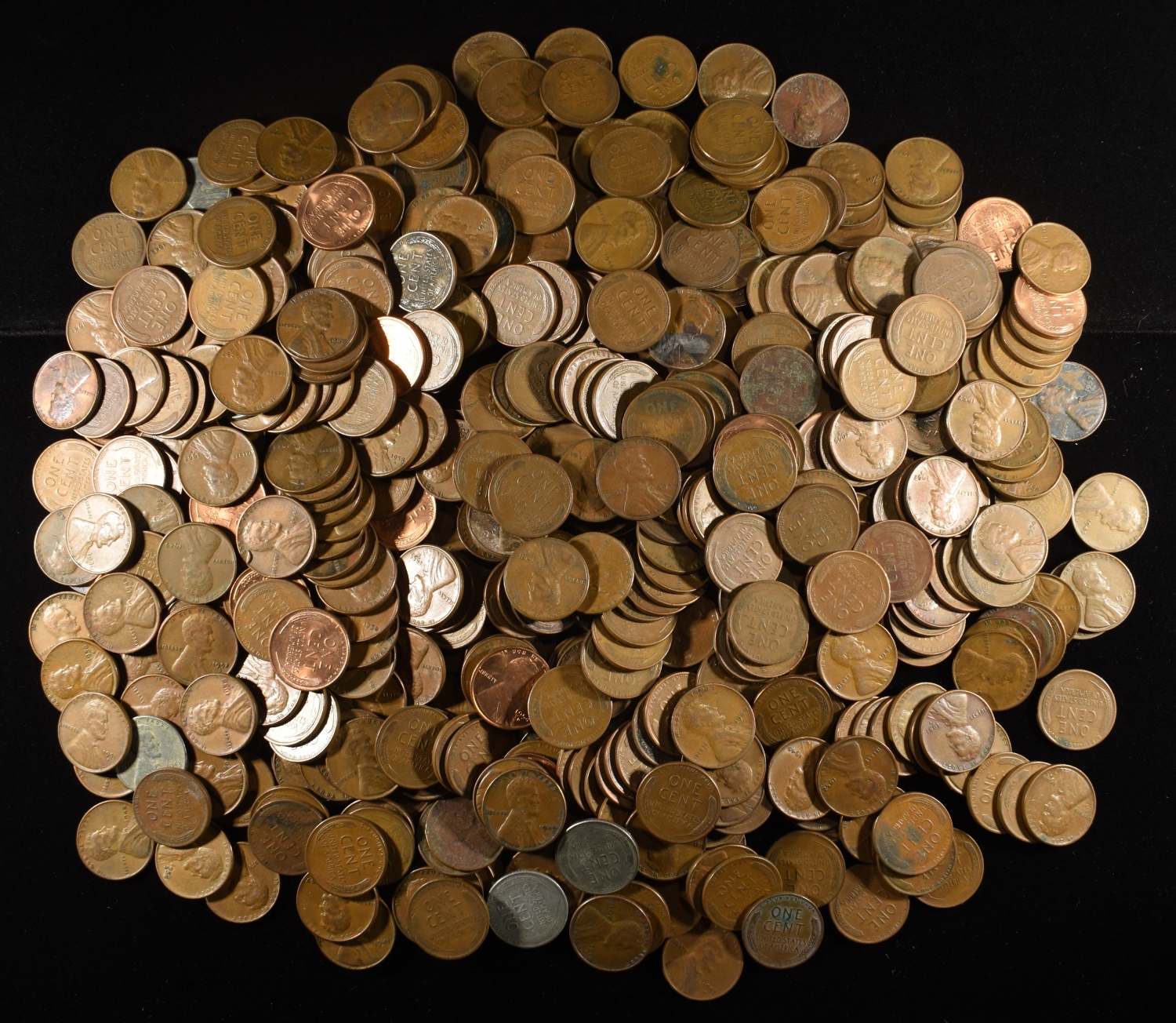 (500) 40'S & 50'S WHEAT CENTS