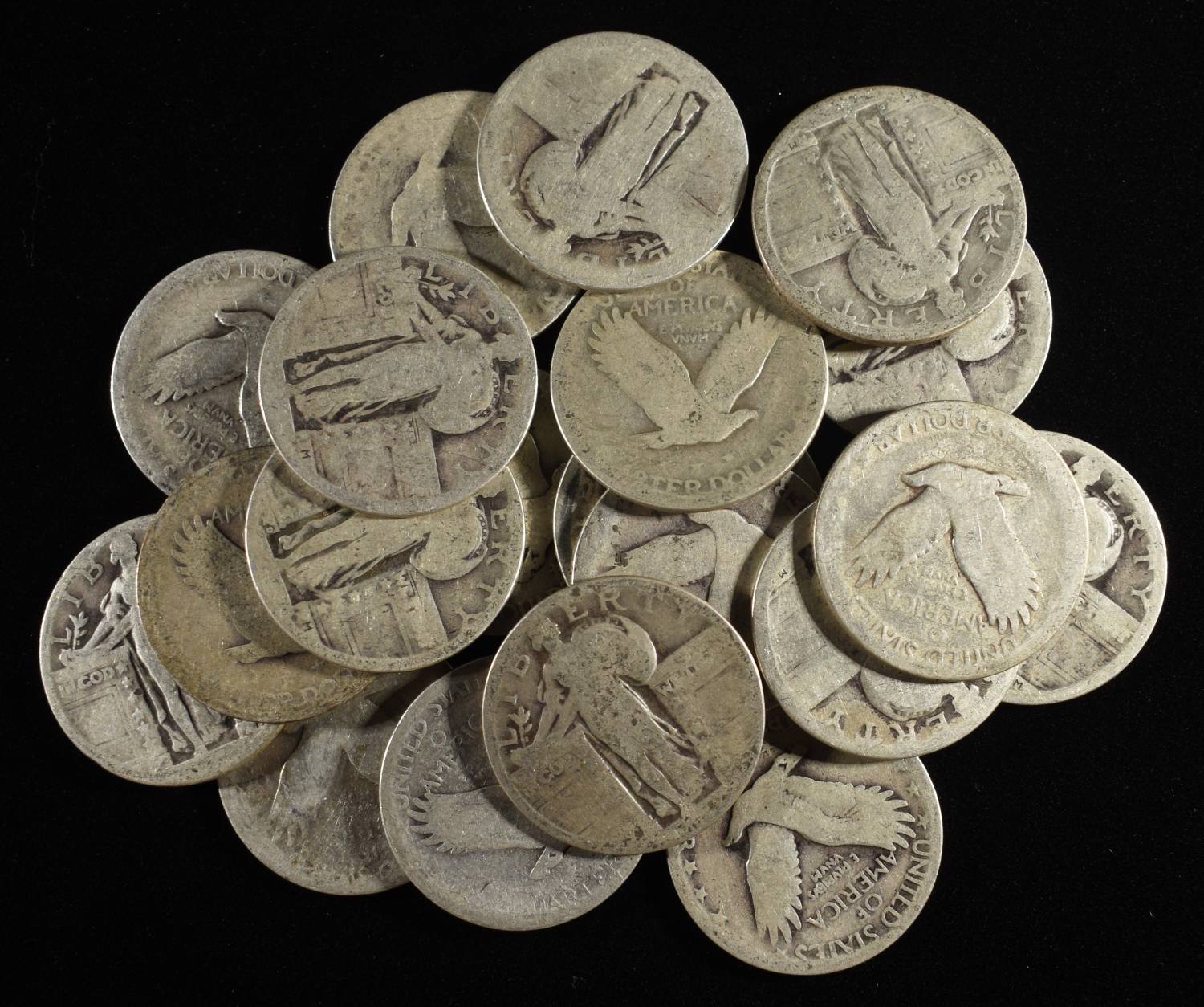 (20) STANDING LIBERTY QUARTERS