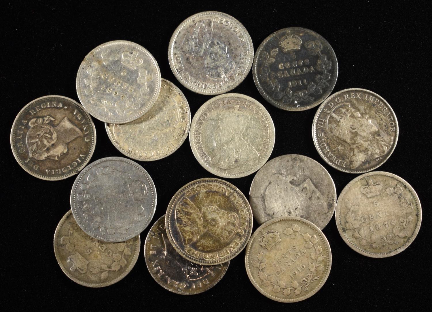 (14) 5C CANADIAN 92.5% SILVER
