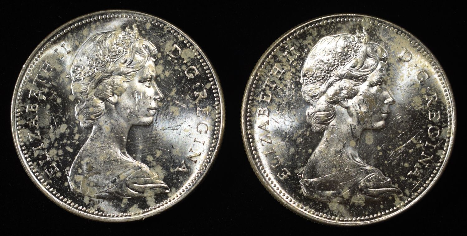 (2) 80% SILVER CANADIAN DOLLARS