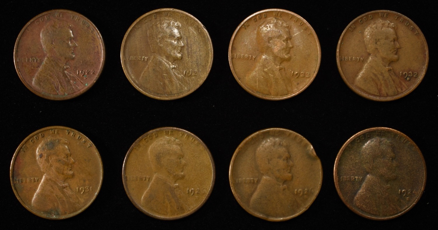 8 NICE EARLY SEMIKEY WHEAT CENTS