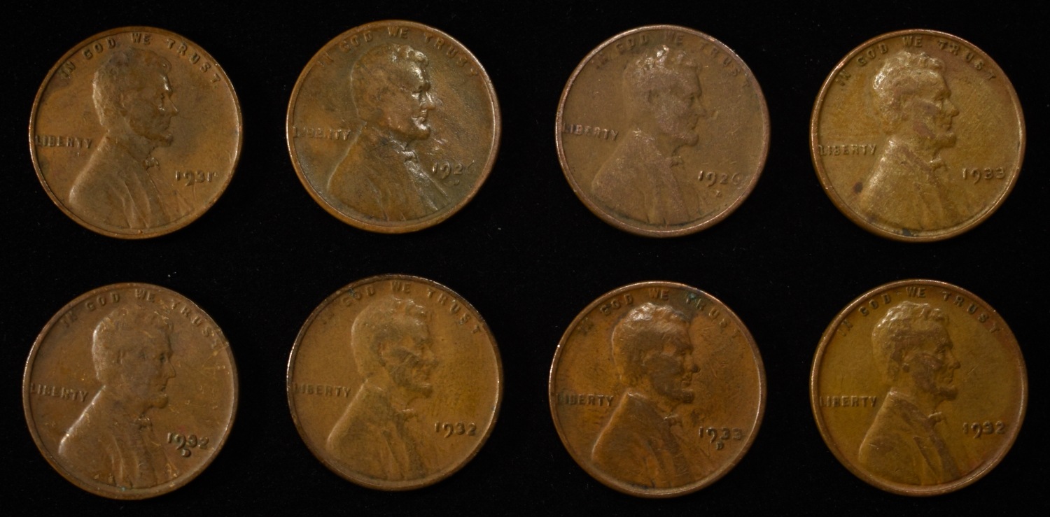 8 NICE EARLY SEMIKEY WHEAT CENTS