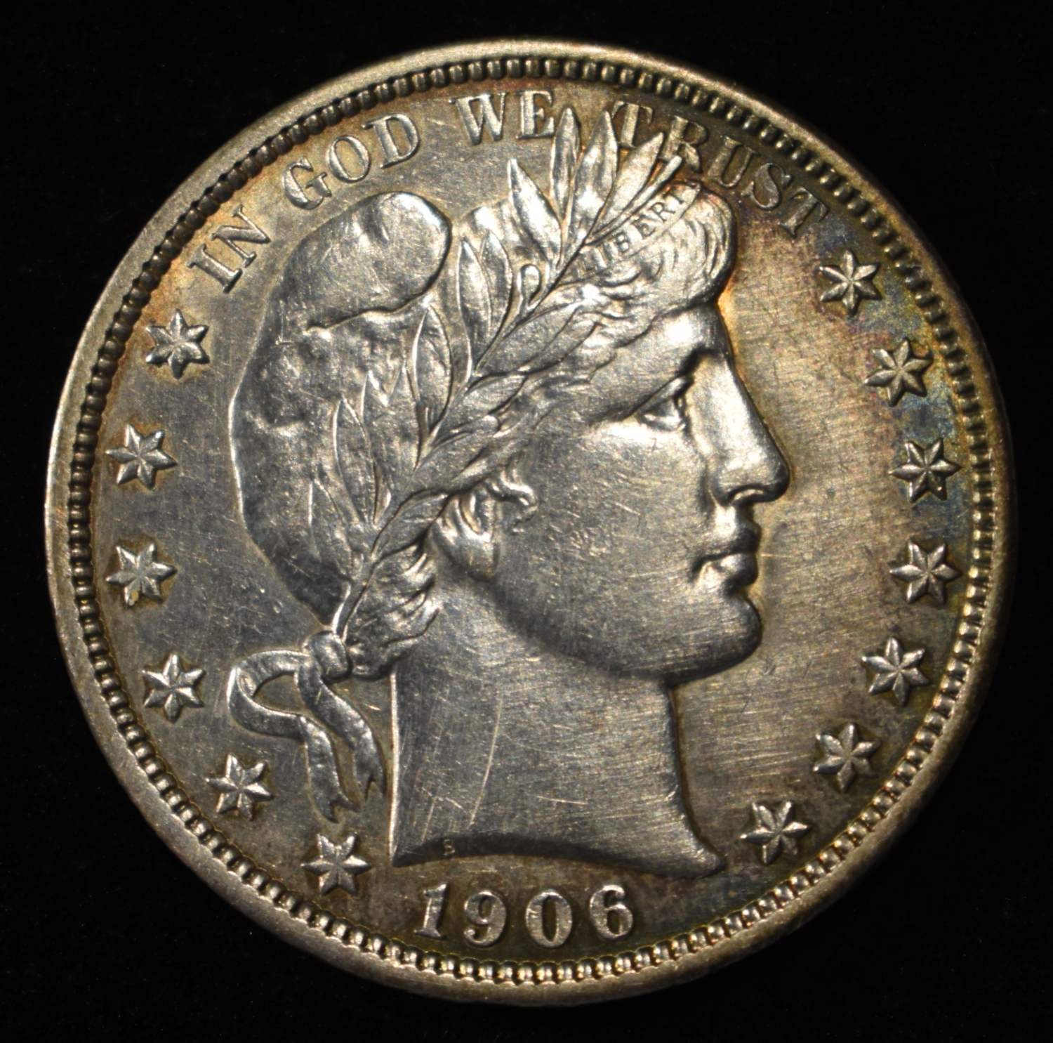 1906-O BARBER HALF DOLLAR AU